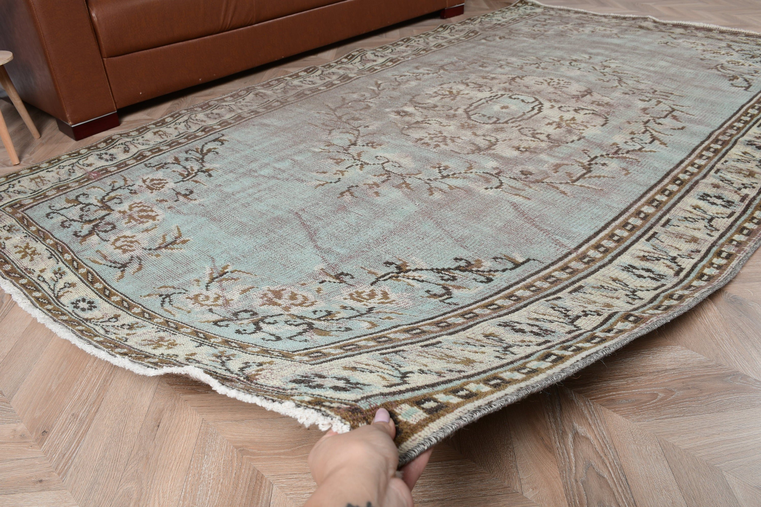 Yeşil 5.2x9 ft Büyük Halı, Salon Halısı, Yatak Odası Halıları, Yatak Odası Halısı, Vintage Halı, Türk Halıları, Retro Halı, Yer Halıları