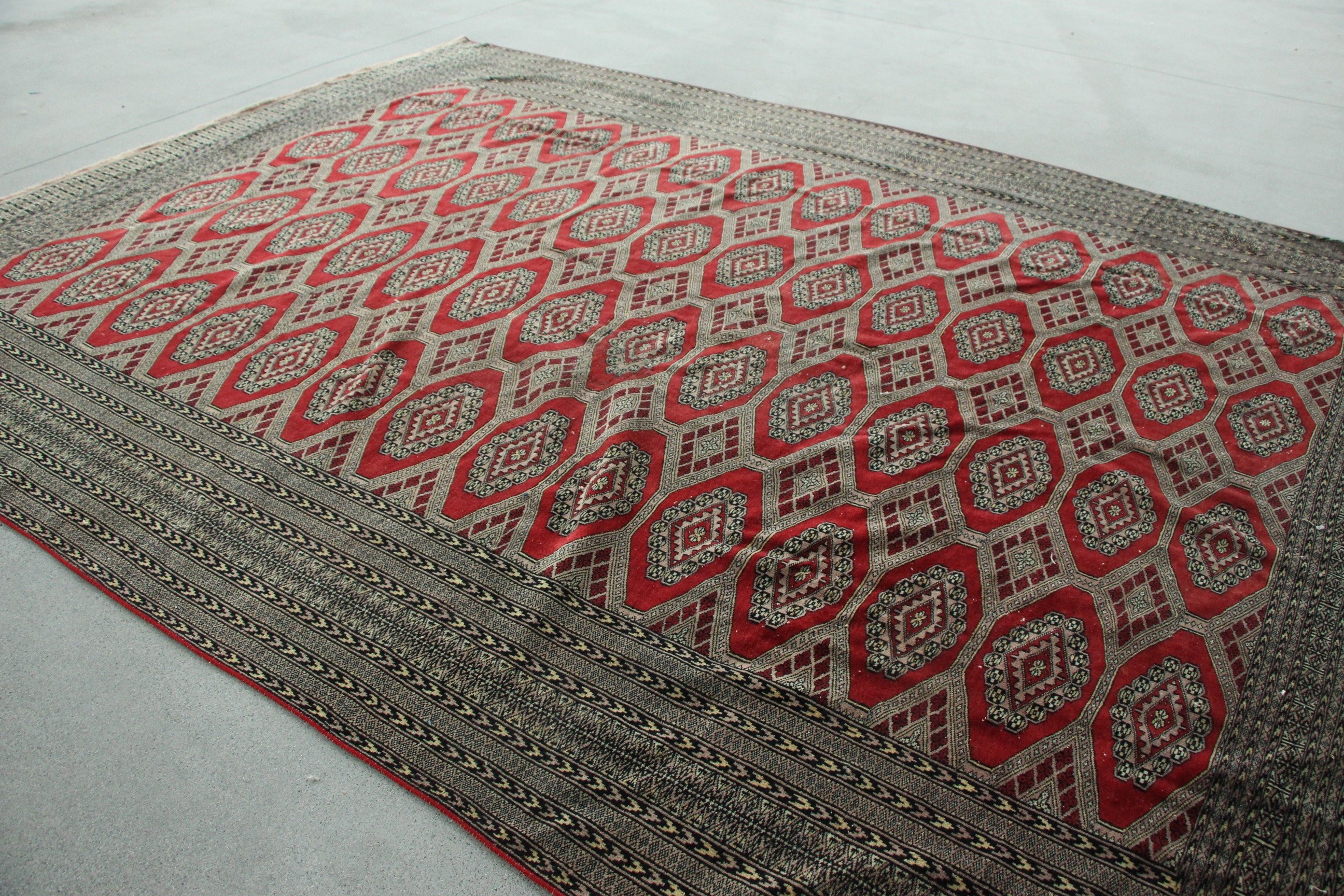 Vintage Rug, Floor Rug, Dorm Rug, Anatolian Rug, Living Room Rug, 7.9x10.6 ft Oversize Rug, Salon Rugs, Red Cool Rug, Turkish Rug, Boho Rug