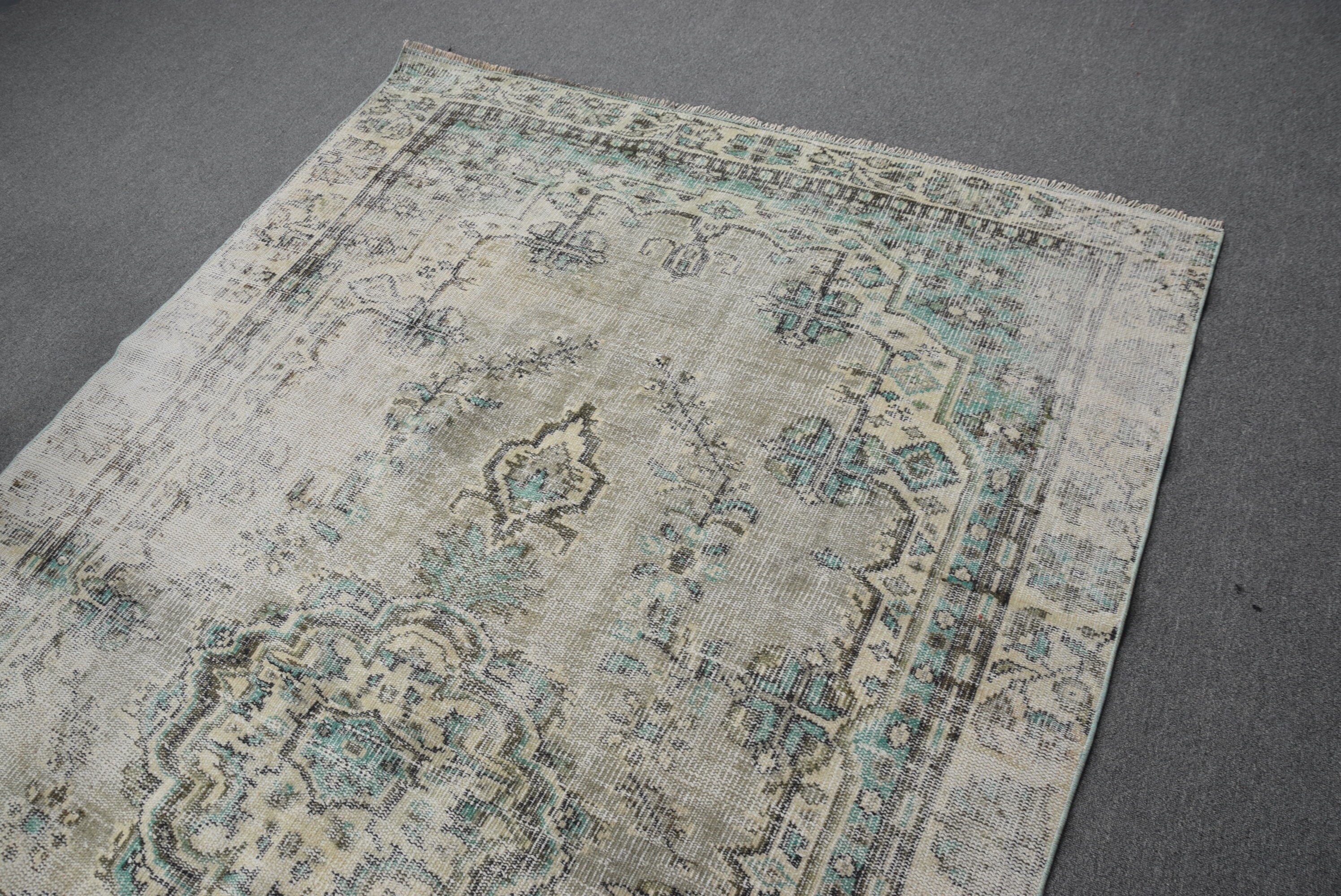 Salon Rug, Bedroom Rug, Rugs for Living Room, Turkish Rugs, Gray Wool Rug, Vintage Rugs, Anatolian Rug, 5.4x9.2 ft Large Rug, Floor Rug