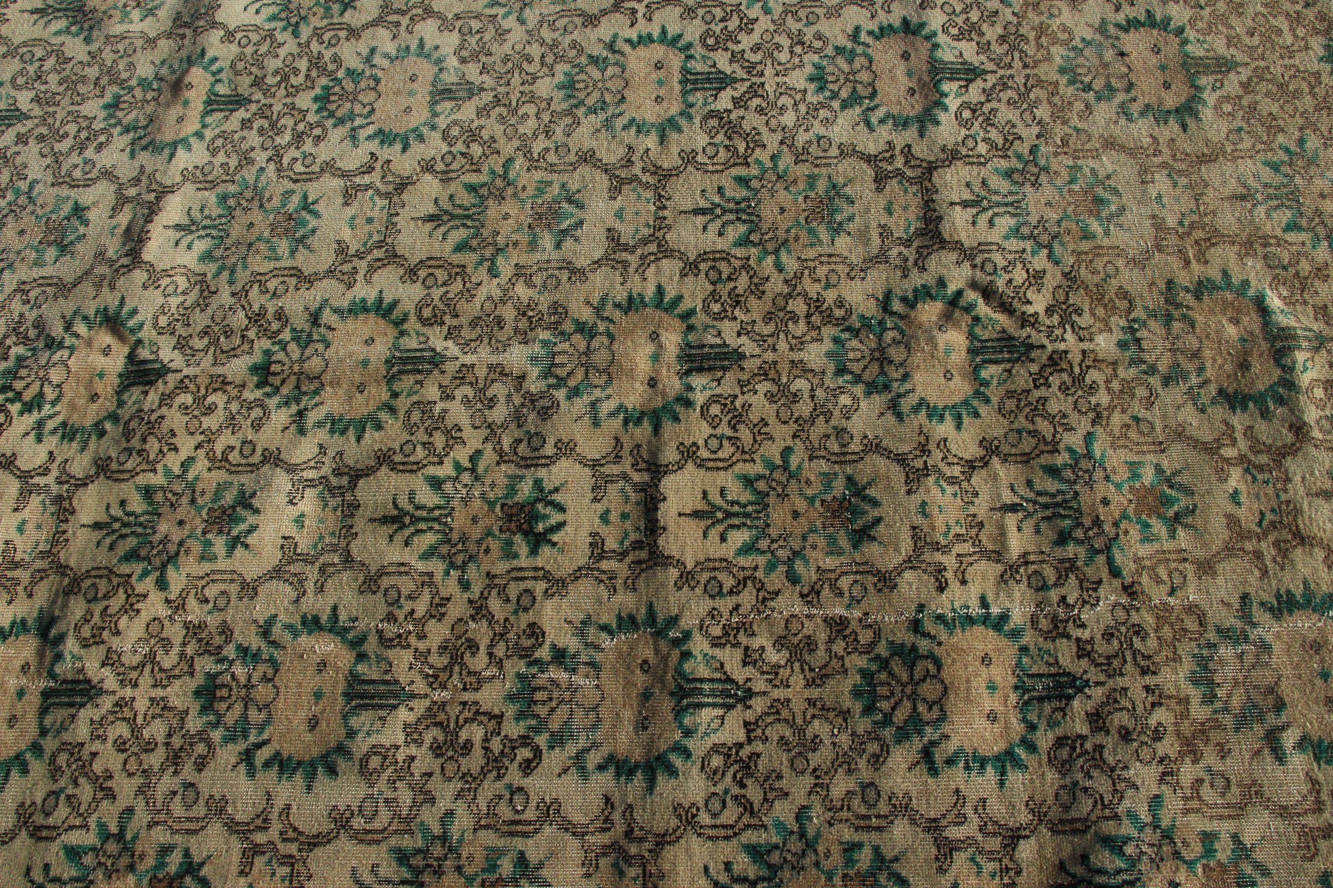 Kahverengi Yatak Odası Halıları, Büyük Boho Halıları, Boho Halıları, Vintage Halılar, 5.7x9.4 ft Büyük Halılar, Türk Halıları, Büyük Oushak Halısı, Anadolu Halıları