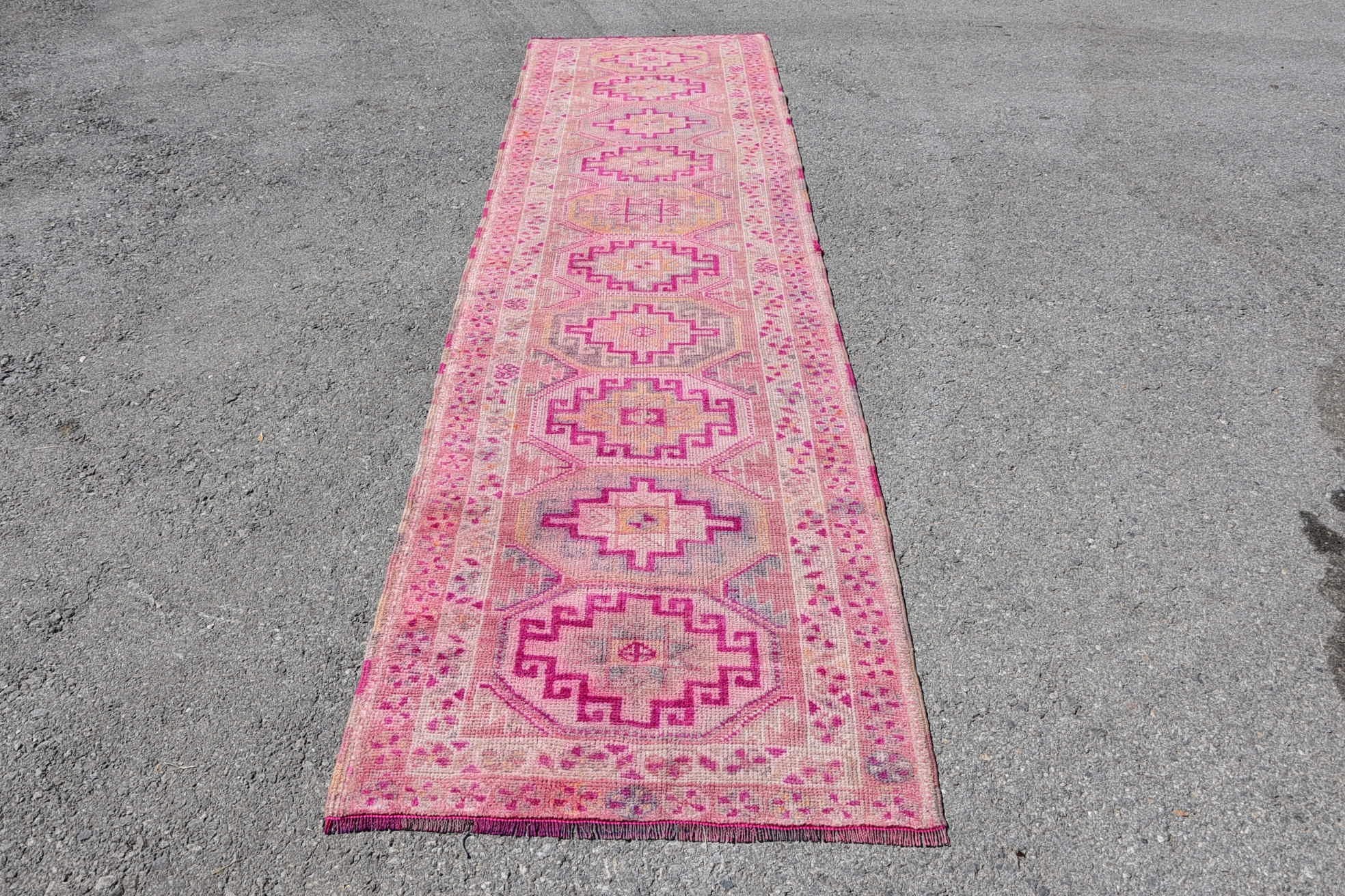 Koridor Halısı, 2.8x10.1 ft Yolluk Halıları, Renkli Halılar, Türk Halıları, Anadolu Halısı, Mutfak Halısı, Vintage Halı, Pastel Halılar, Merdiven Halıları