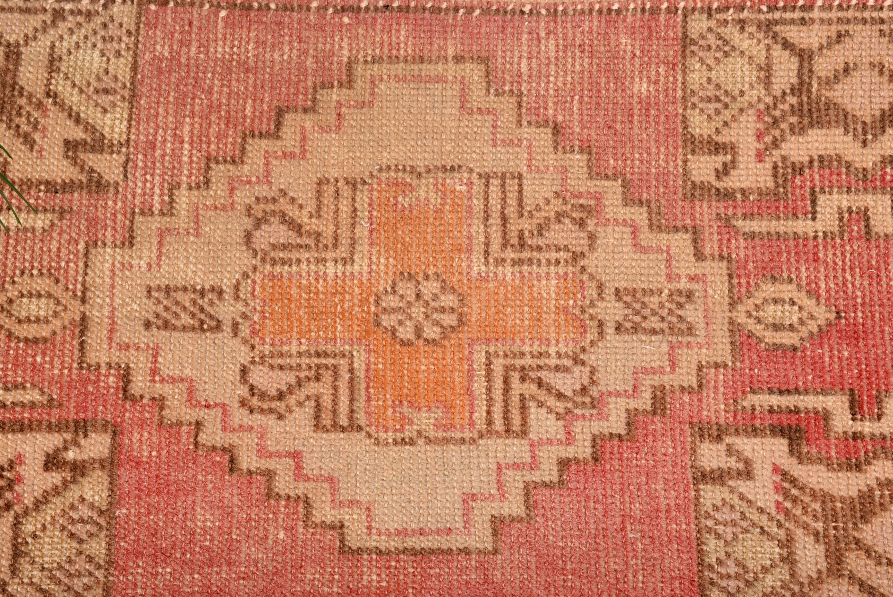 1.6x3 ft Küçük Halı, Düz Dokuma Halı, Banyo Halısı, Araba Paspası Halıları, El Dokuma Halı, Türk Halıları, Vintage Halılar, Pembe Lüks Halılar, Giriş Halıları