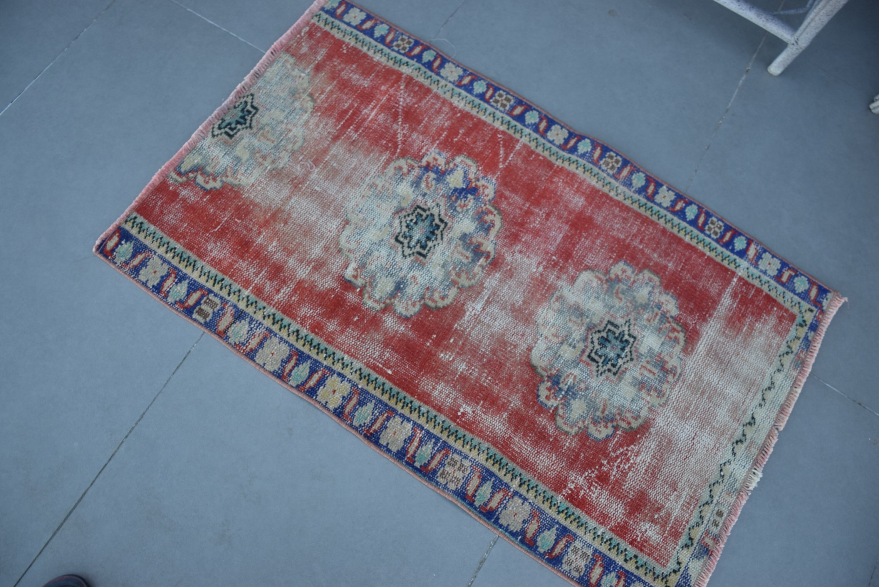 Kitchen Rugs, Turkish Rug, Rugs for Bathroom, Vintage Rugs, Bathroom Rug, Red  2.4x3.8 ft Small Rugs, Boho Rug, Bedroom Rug
