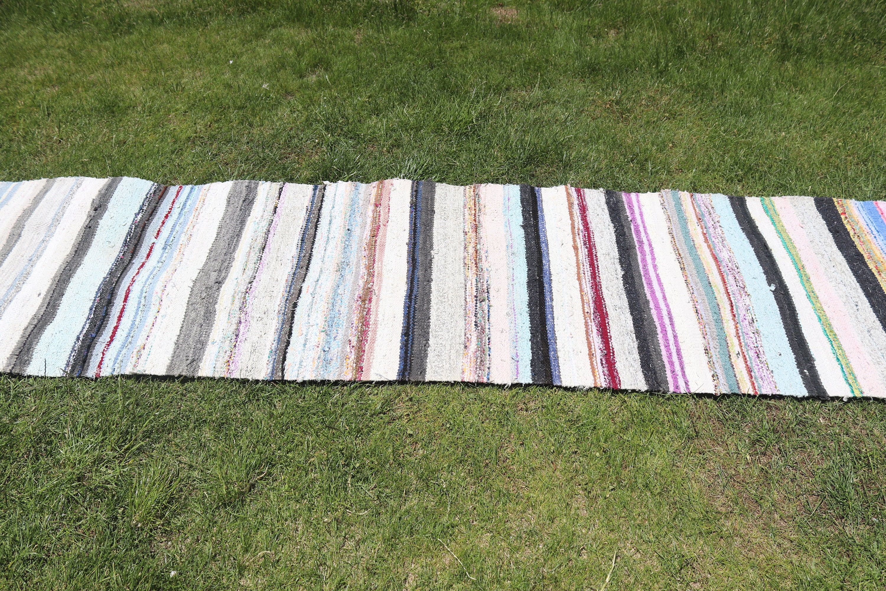 Siyah Anadolu Halısı, Modern Halılar, Türk Halısı, Kilim, Oryantal Halı, 2.4x10.5 ft Yolluk Halısı, Vintage Halılar, Merdiven Halıları, Koridor Halısı