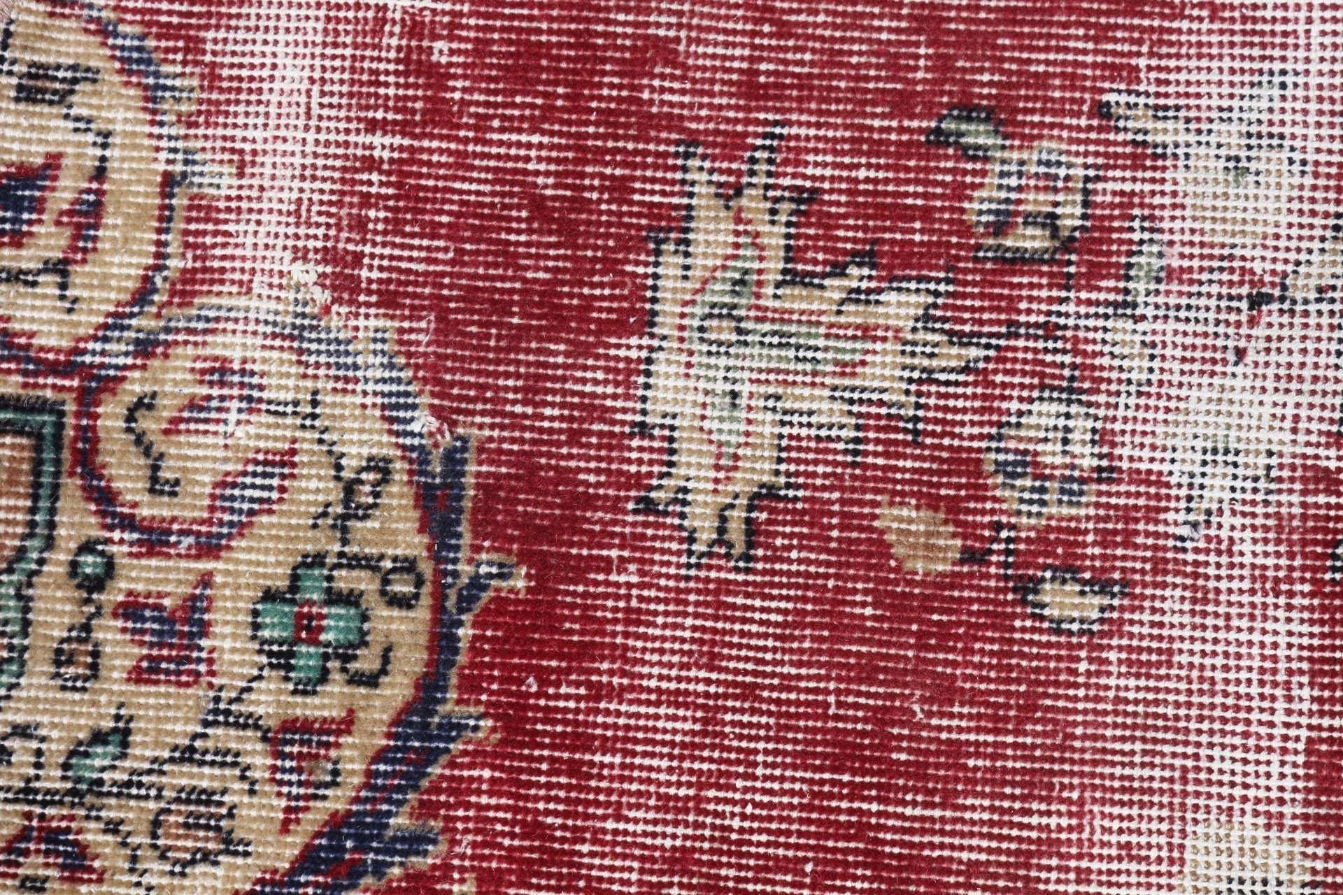 Car Mat Rugs, Outdoor Rug, Turkish Rug, Bedroom Rugs, Rugs for Car Mat, Vintage Rug, 1.7x1.7 ft Small Rug, Kitchen Rugs, Red Home Decor Rug