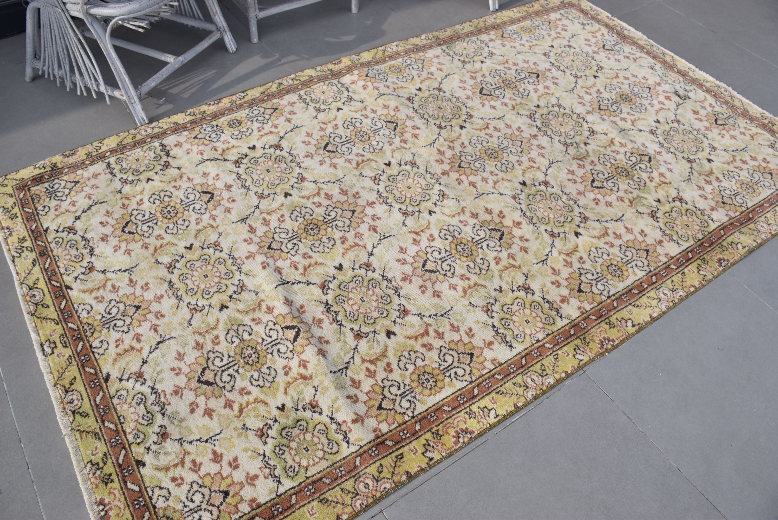 Yeşil Antika Halılar, Türk Halısı, Oryantal Halı, Salon Halısı, Vintage Halılar, Yatak Odası Halıları, 4,9x8,3 ft Büyük Halılar, Mutfak Halısı, Organik Halılar