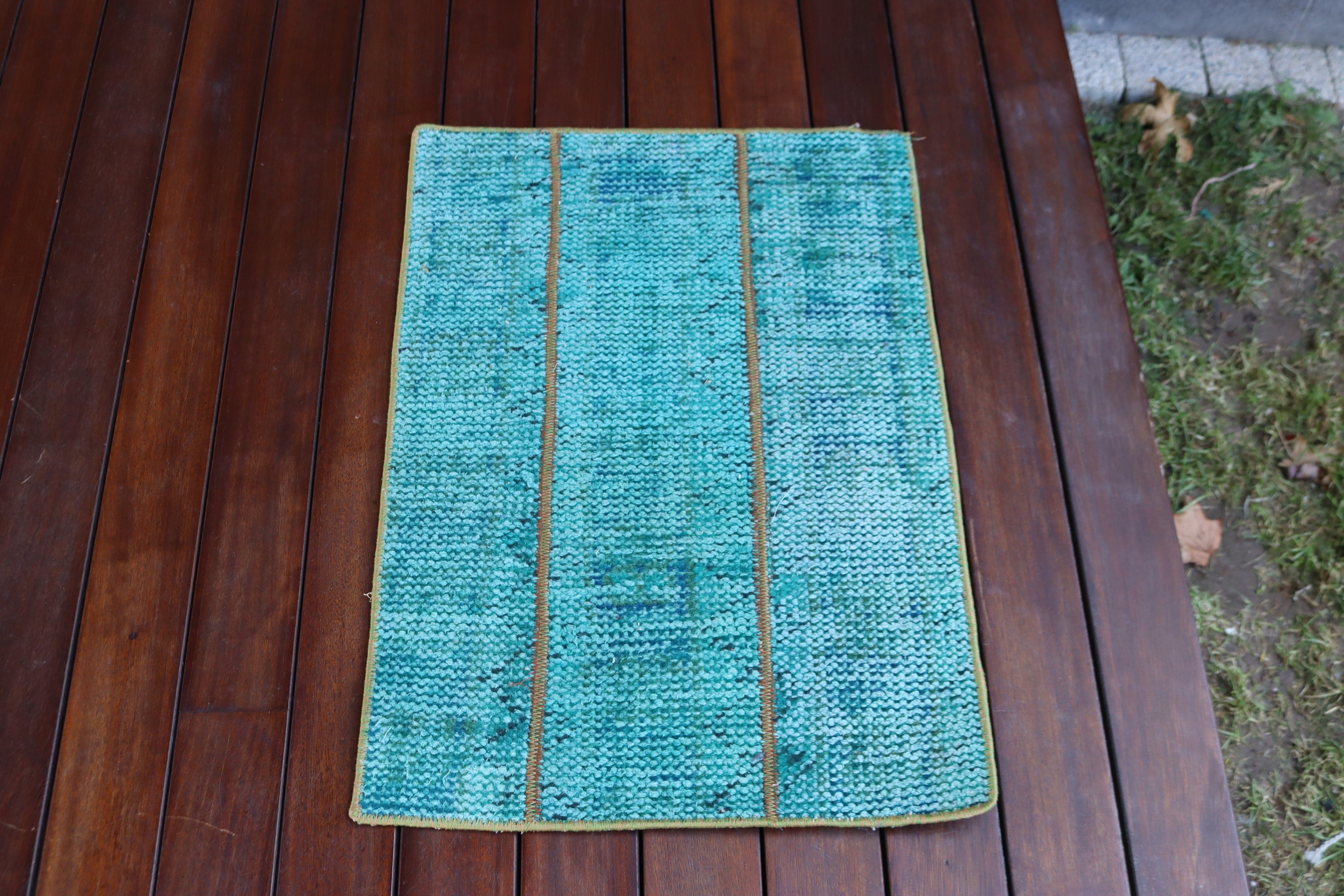 Vintage Rug, Small Boho Rug, Artistic Rug, Turkish Rug, Car Mat Rugs, Green Antique Rug, Neutral Rug, 1.6x2.3 ft Small Rugs