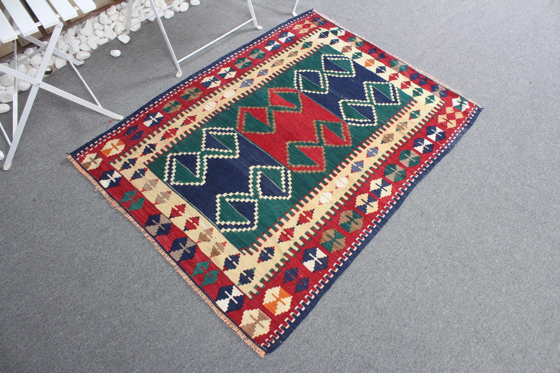 Rugs for Bath, Kilim, Turkish Rugs, Bright Rugs, Vintage Rug, Kitchen Rug, Oushak Rugs, Entry Rugs, 3.1x4.2 ft Small Rugs, Red Bedroom Rugs