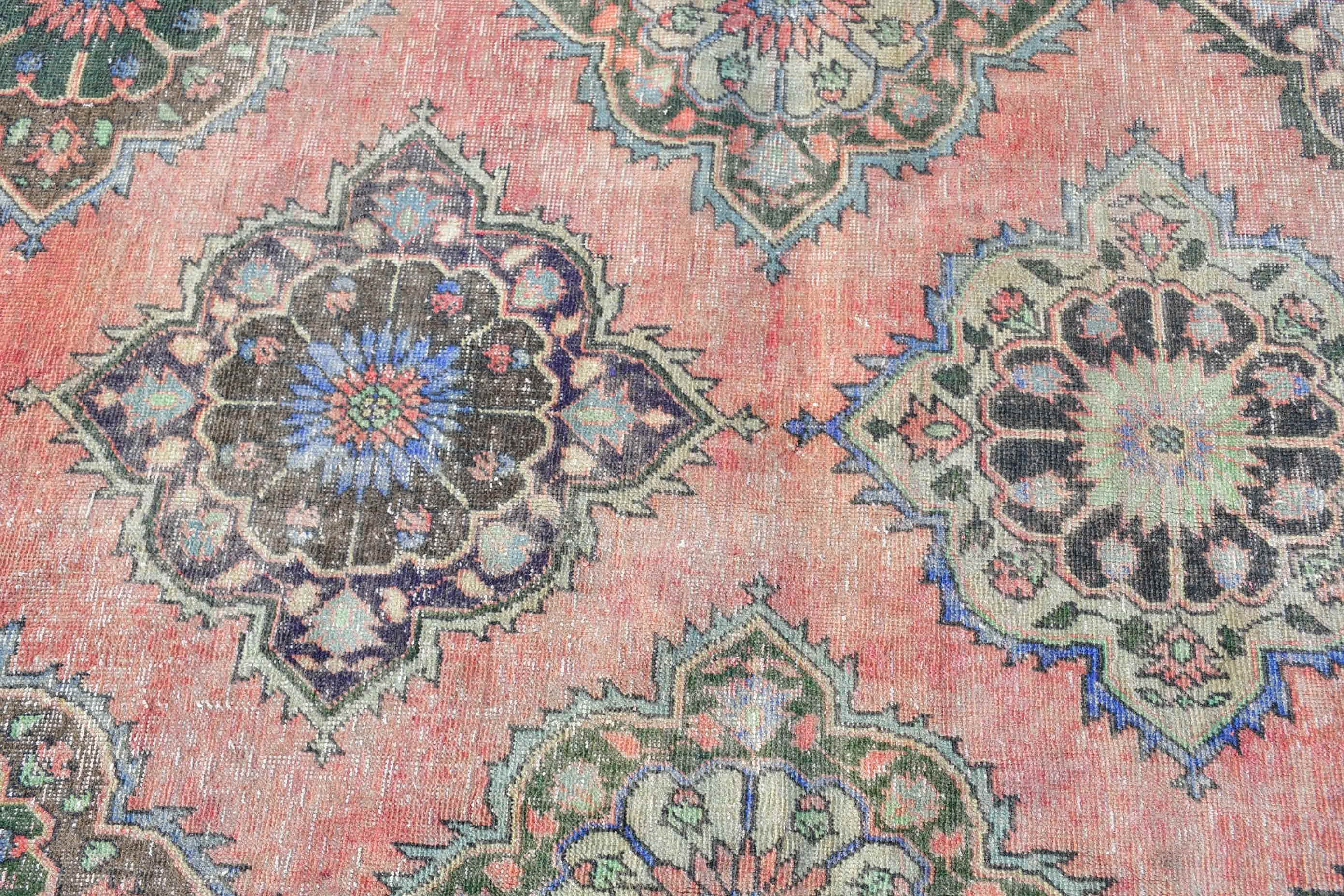 Kitchen Rug, Hallway Rug, Rugs for Stair, Stair Rugs, 3.1x9.1 ft Runner Rug, Turkish Rugs, Vintage Rugs, Pink Oushak Rug, Oriental Rug