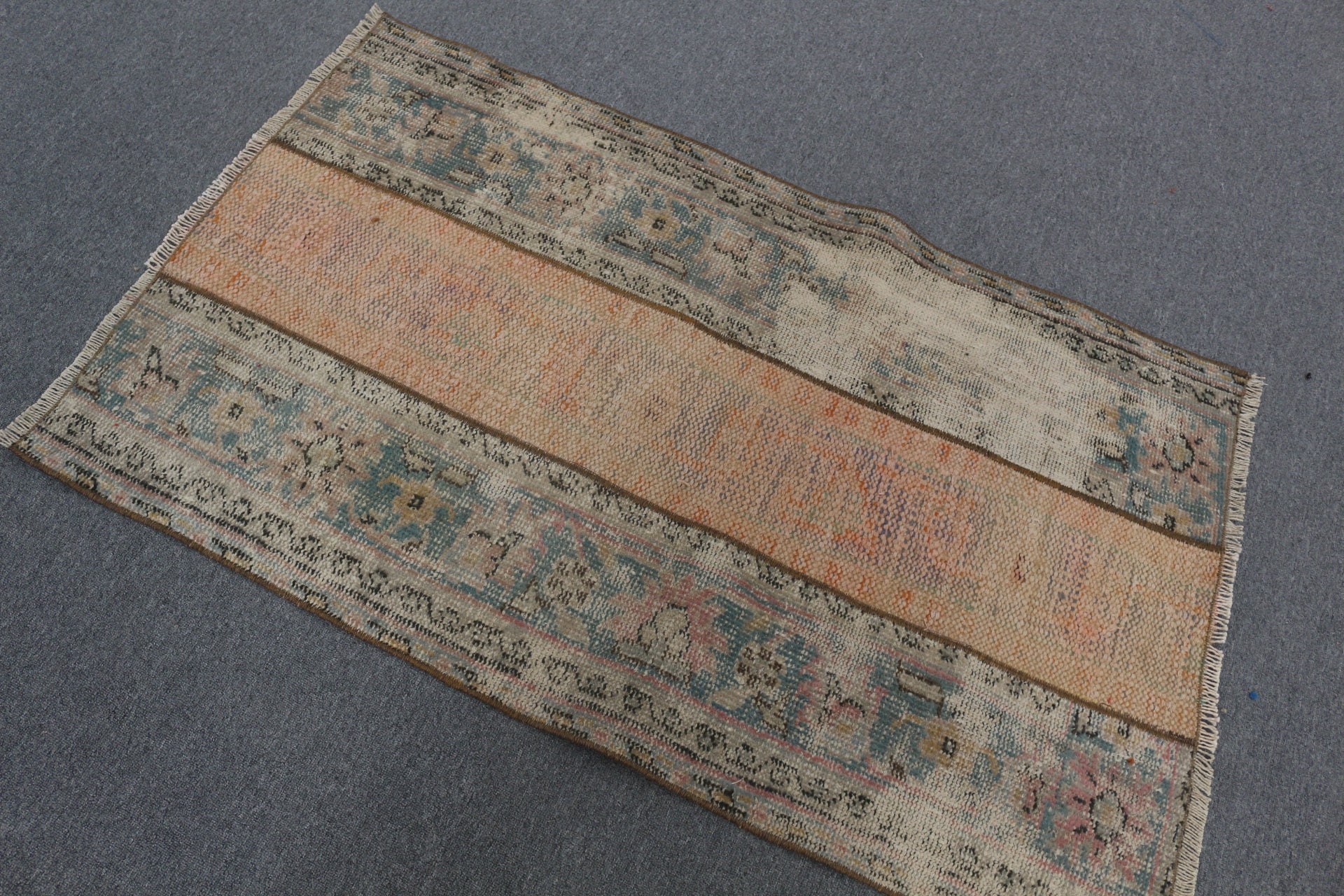 Yün Halılar, 2.8x4.4 ft Küçük Halı, Yatak Odası Halısı, Türk Halısı, Organik Halı, Vintage Halı, Mavi Yer Halıları, Araba Paspas Halıları, Araba Paspas Halıları