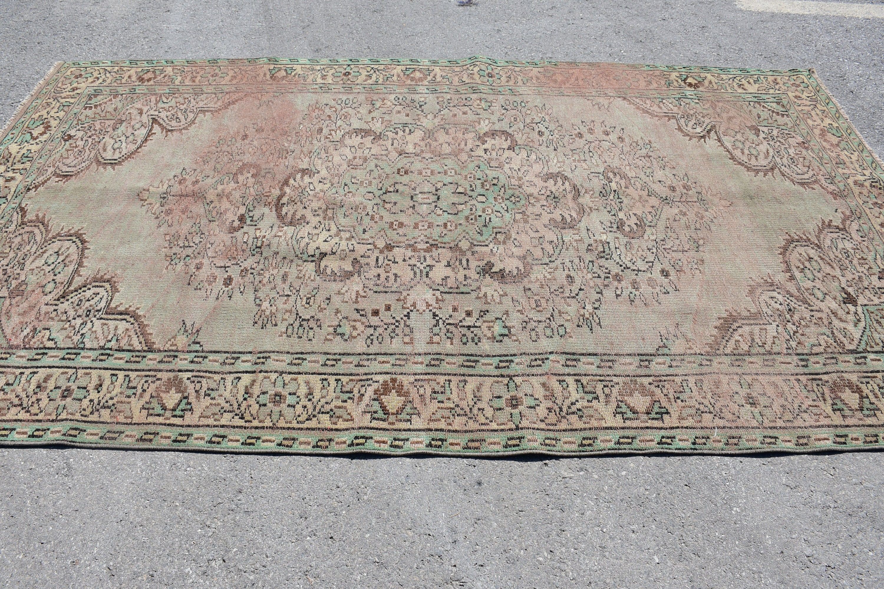 Türk Halıları, Yer Halıları, Eklektik Halı, Salon Halısı, Fas Halısı, Yemek Odası Halıları, Vintage Halı, 5.6x9.7 ft Büyük Halı, Yemek Odası Halıları