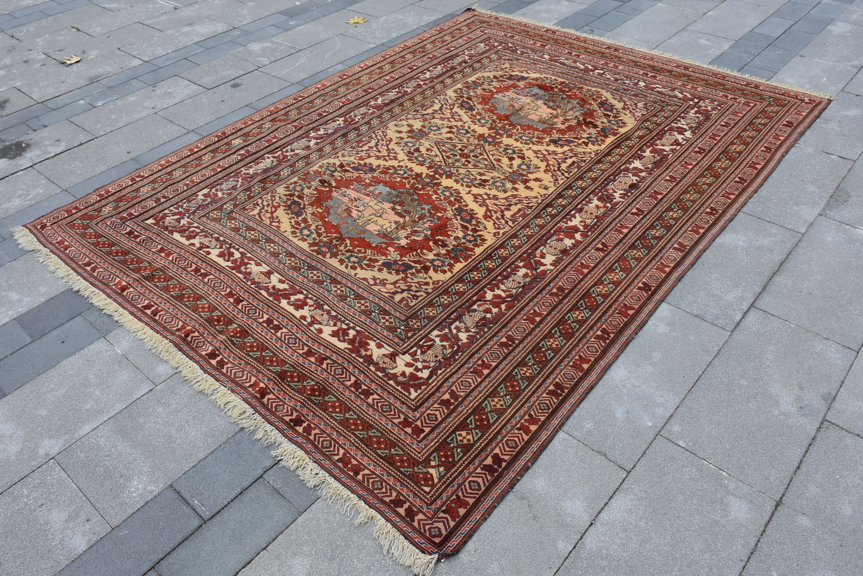 6.7x9 ft Large Rug, Turkish Rug, Vintage Rug, Wool Rugs, Eclectic Rug, Red Bedroom Rugs, Dining Room Rug, Bedroom Rug, Rugs for Salon