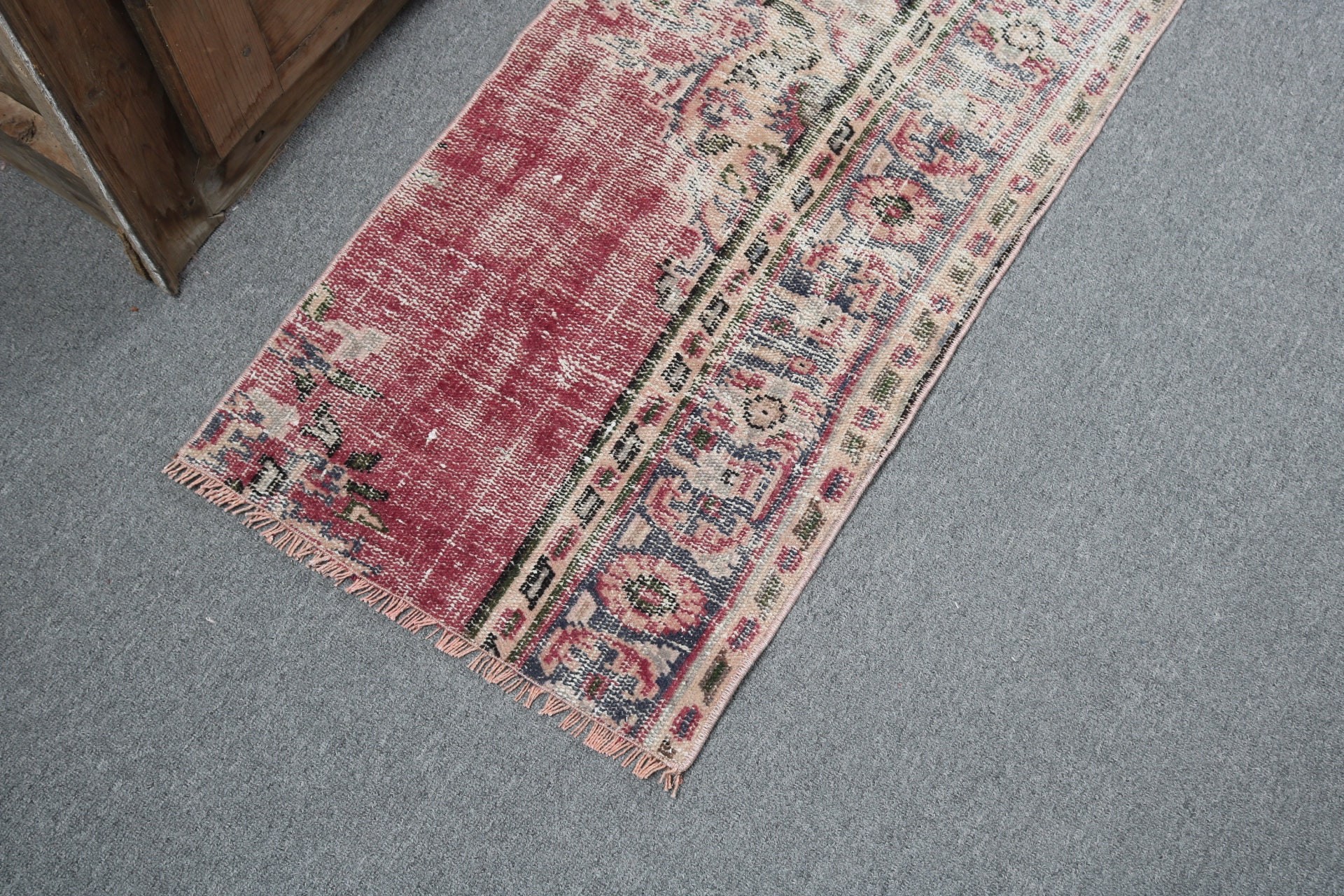 Araba Paspas Halısı, Giriş Halıları, Nötr Halı, Küçük Boho Halılar, Antika Halı, 1.6x3.1 ft Küçük Halılar, Türk Halıları, Vintage Halılar, Mor Boho Halı