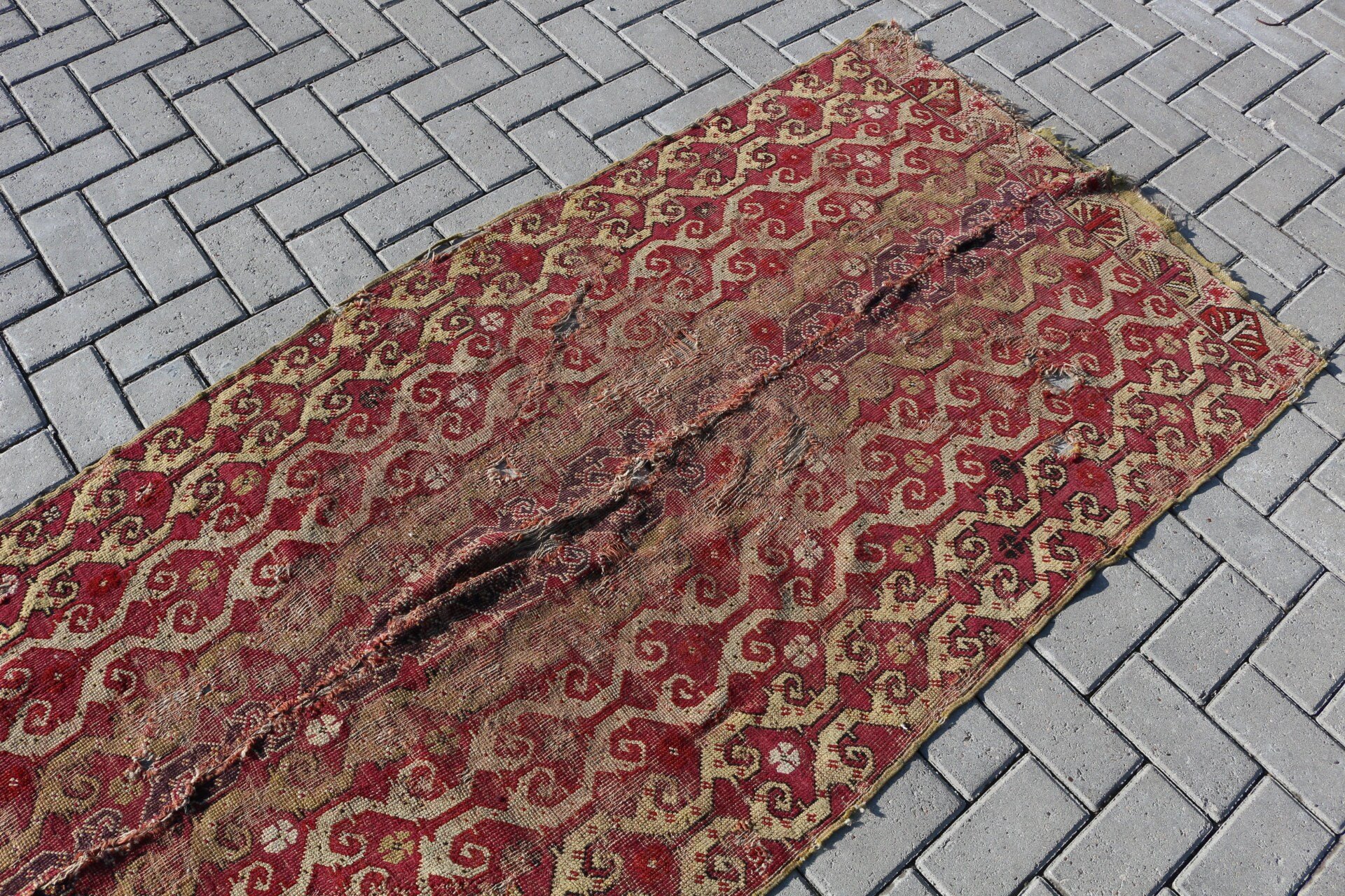 Koridor Halıları, Türk Halısı, Mutfak Halıları, Oryantal Halı, Vintage Halılar, Anadolu Halısı, Kırmızı 3.1x12.2 ft Runner Halısı, Kilim