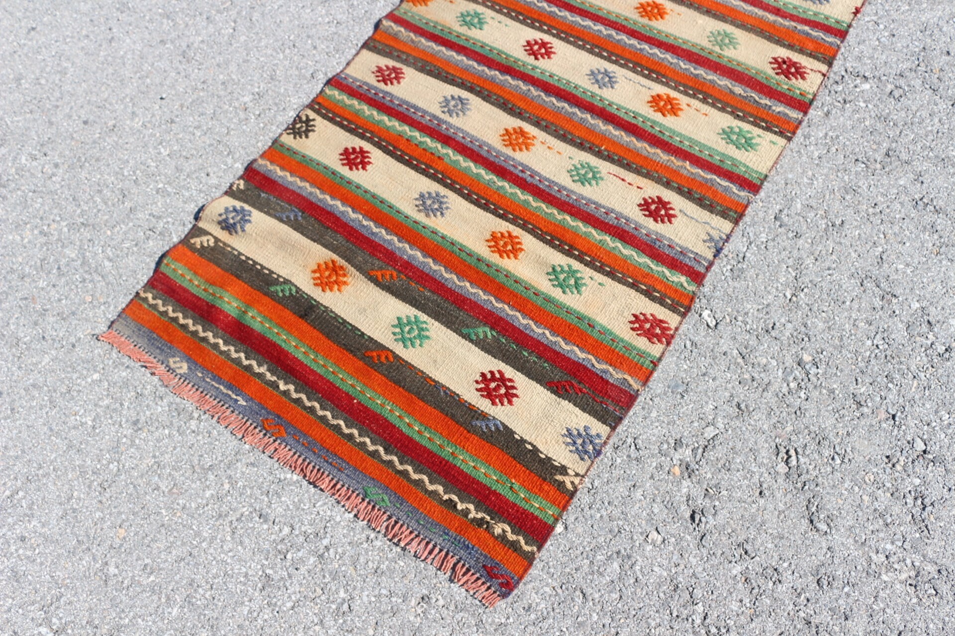 Moroccan Rug, Kilim, 2.5x5 ft Small Rug, Bathroom Rugs, Turkish Rug, Cute Rug, Car Mat Rug, Vintage Rugs, Beige Bedroom Rug