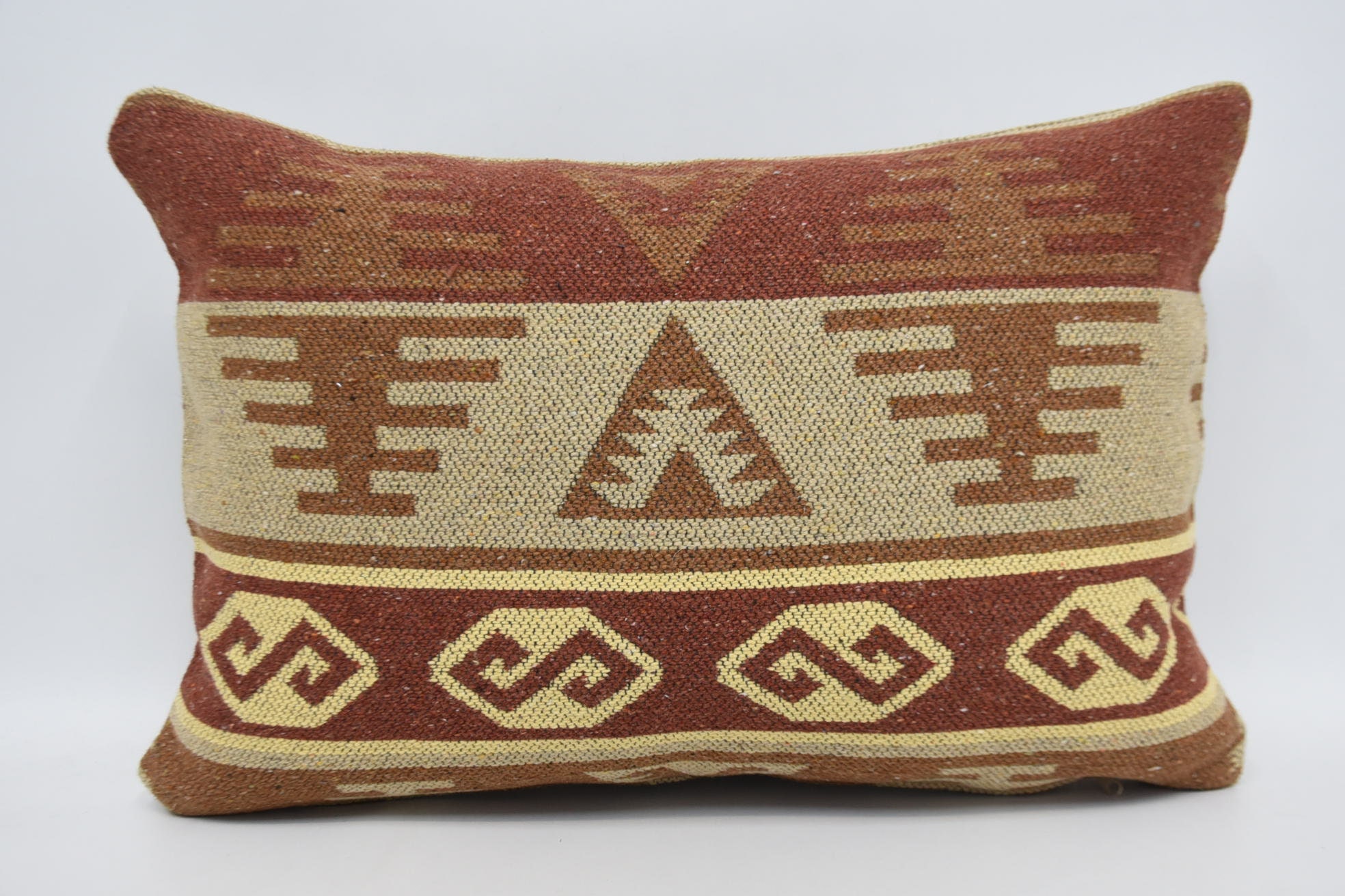 Gift Pillow, 16"x24" Brown Pillow Case, Nautical Throw Cushion Case, Boho Pillow, Muted Cushion Cover, Antique Pillows