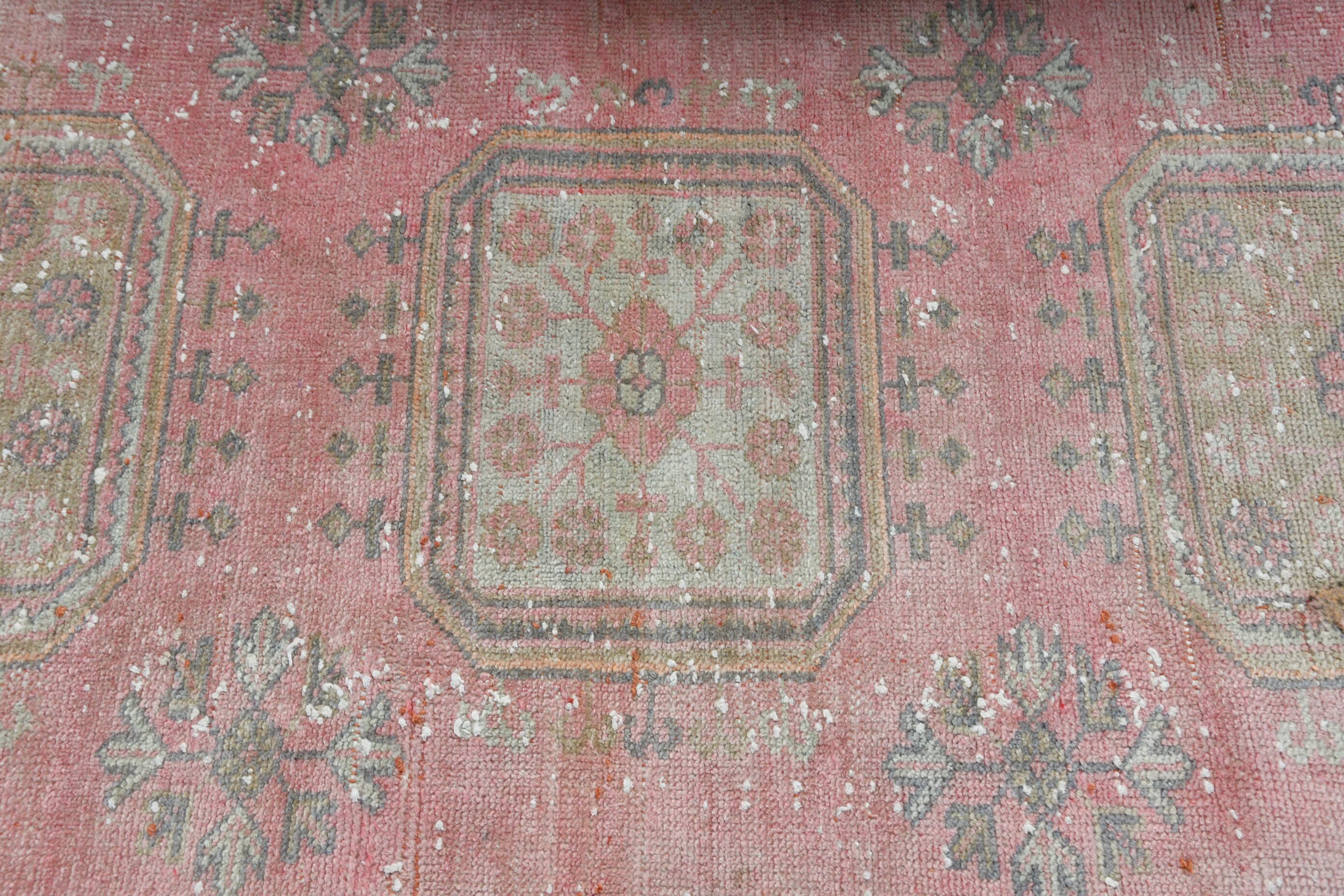 Pale Rug, Floor Rugs, Hallway Rug, Abstract Rug, 2.8x9.4 ft Runner Rugs, Cool Rug, Turkey Rugs, Turkish Rug, Vintage Rugs, Rugs for Runner