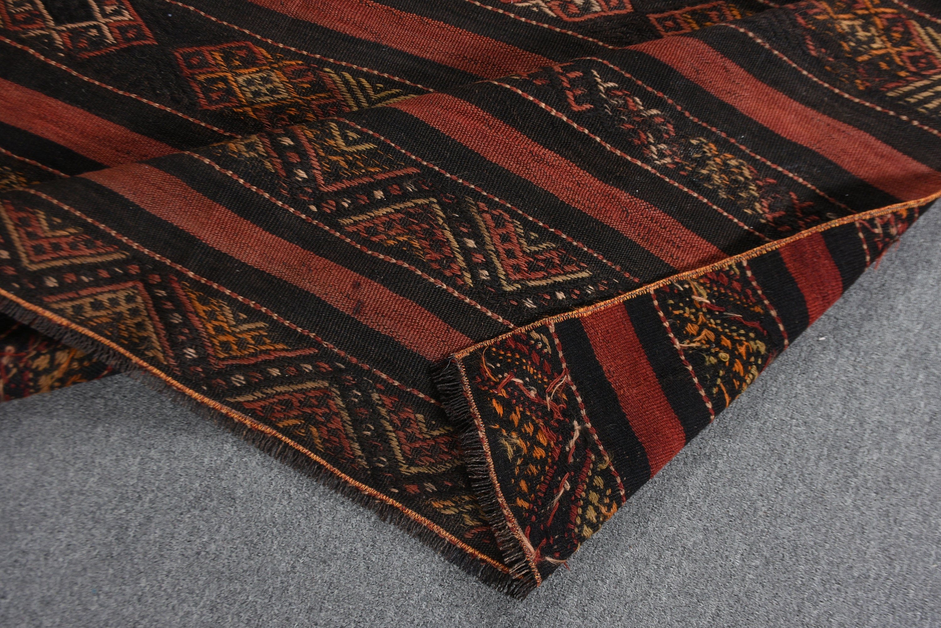 Vintage Halılar, Yer Halısı, Kırmızı Lüks Halı, El Dokuma Halı, 3,5x8 ft Alan Halısı, Kilim, Mutfak Halısı, Türk Halıları, Aztek Halısı, Oturma Odası Halıları