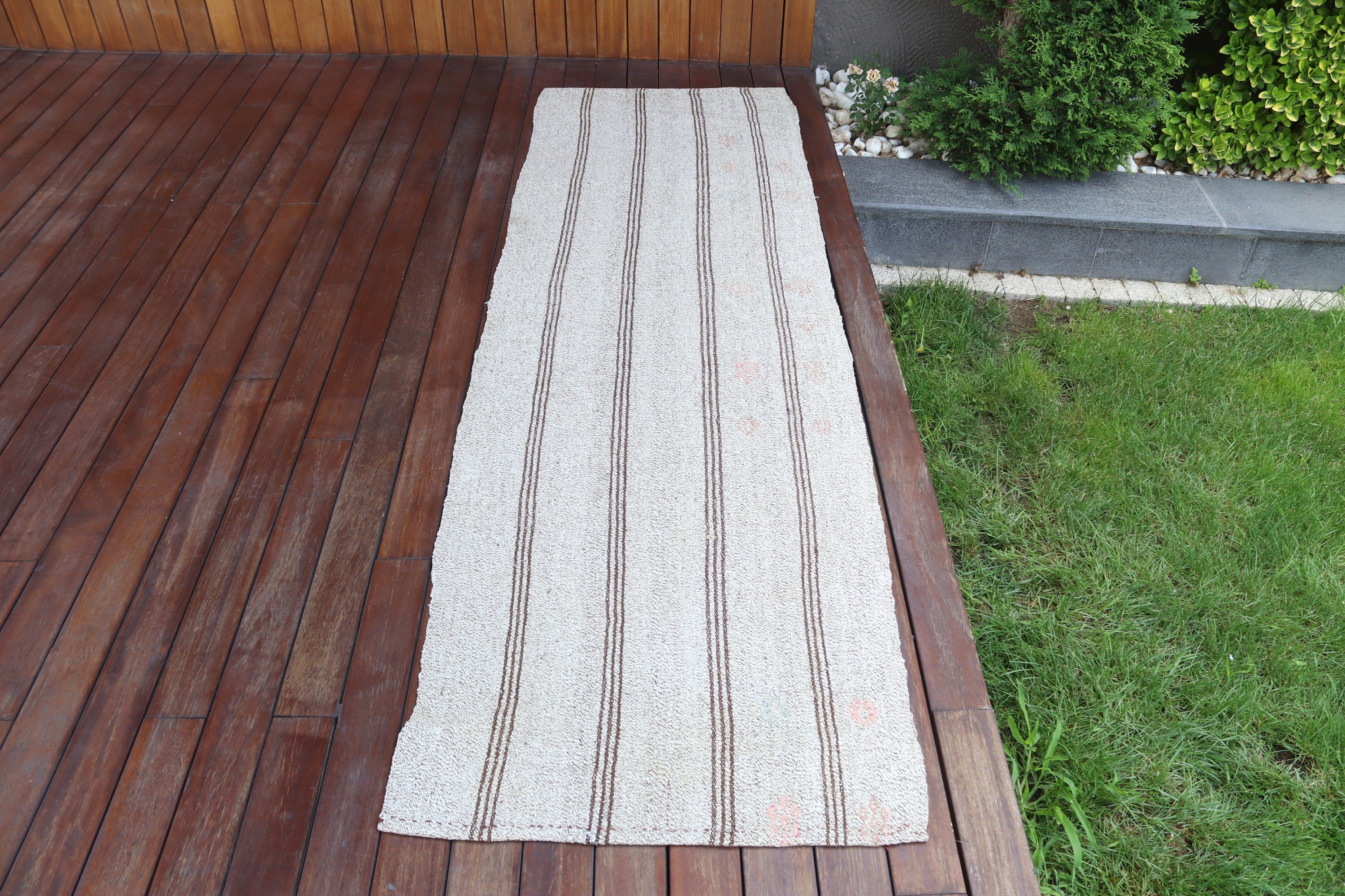 Boho Halı, Türk Halısı, Koridor Halıları, Merdiven Halısı, Koridor Halısı, Vintage Halı, 2.3x7.7 ft Runner Halıları, Bej Antika Halı, Fas Halısı