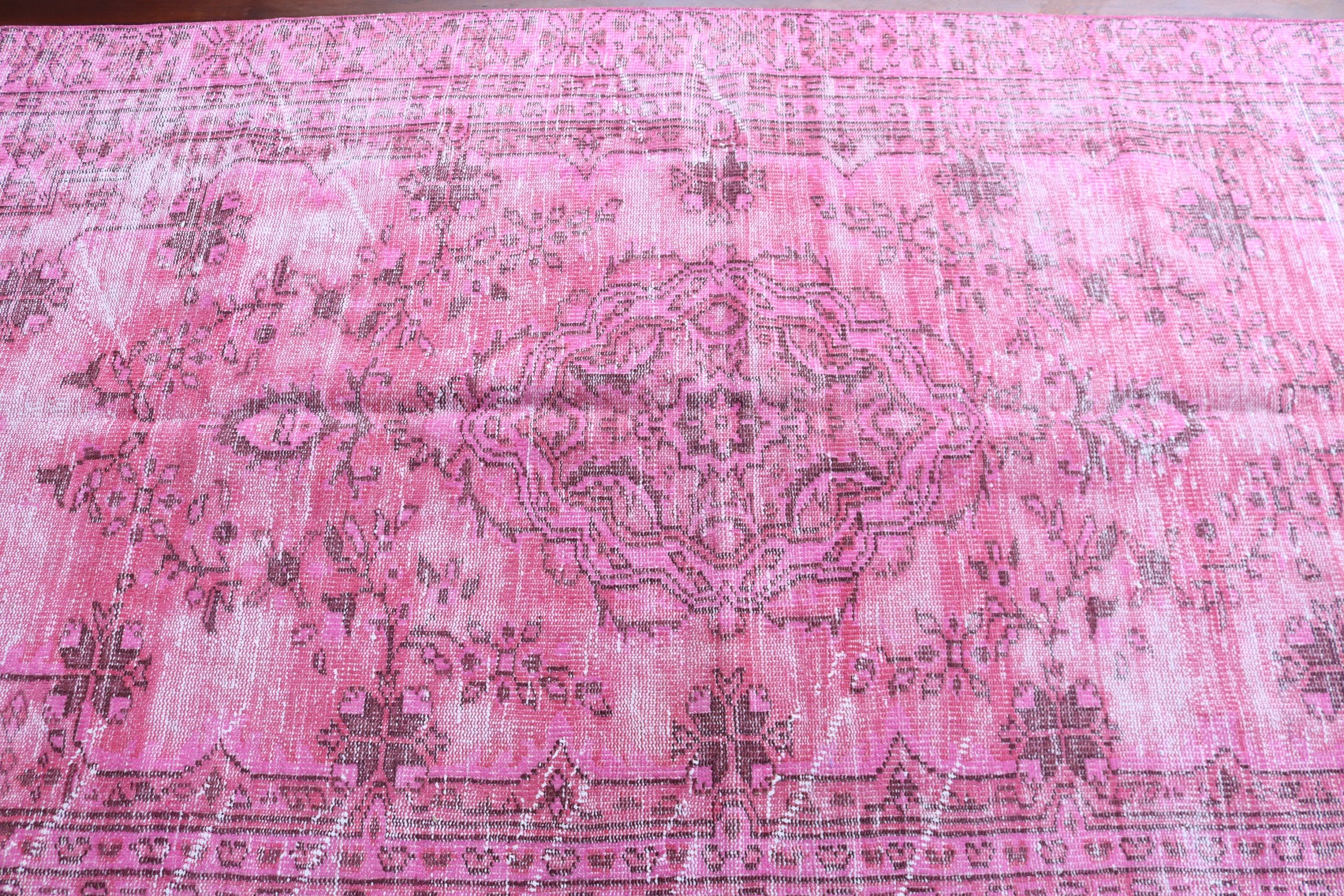 4,7x8,9 ft Büyük Halılar, Büyük Boho Halıları, Pembe El Dokuma Halı, Vintage Halı, Nötr Halı, Türk Halısı, Oryantal Halılar, Oturma Odası Halıları