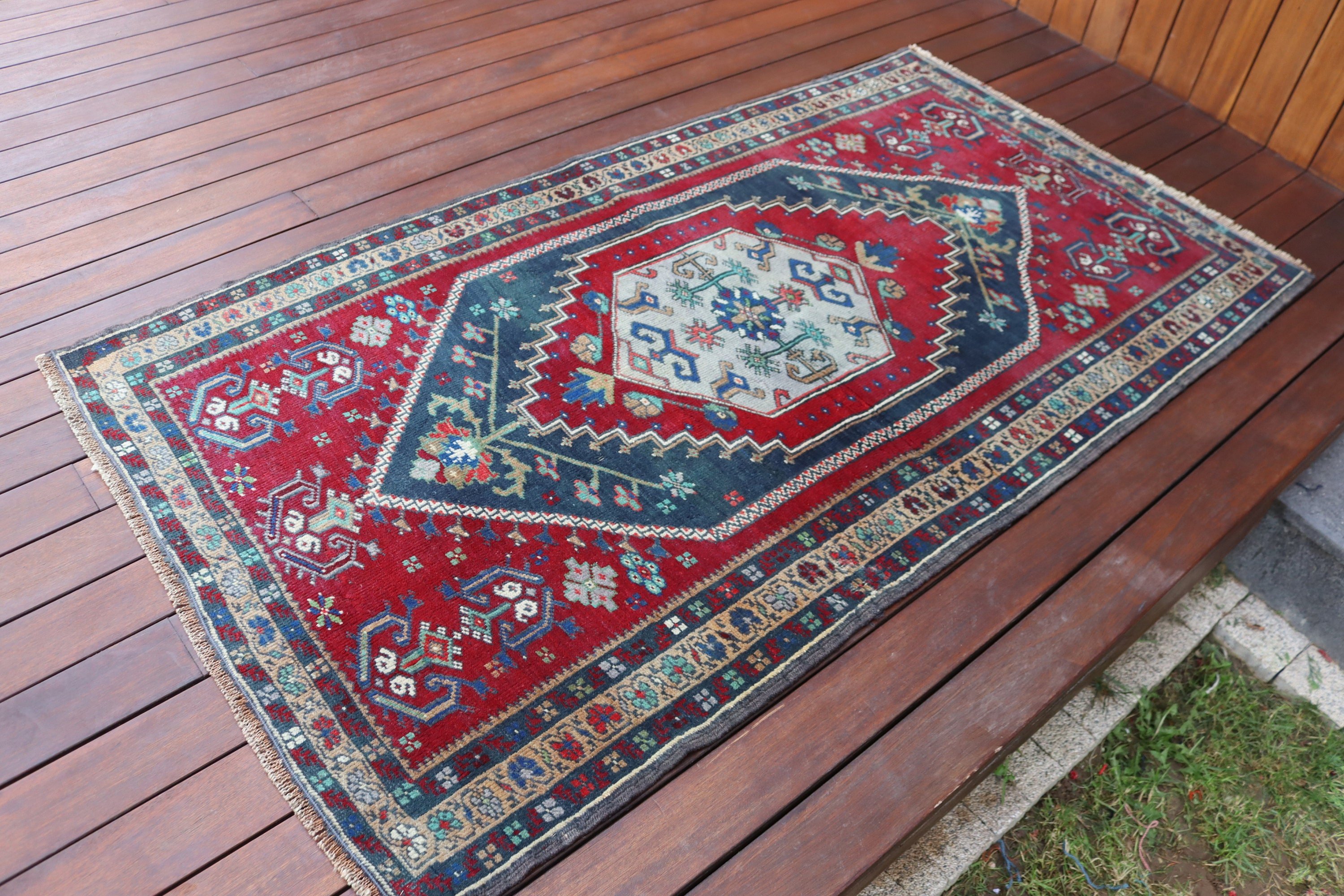 Handwoven Rugs, 3.1x5.6 ft Accent Rugs, Vintage Rugs, Boho Accent Rug, Red Anatolian Rugs, Geometric Rug, Turkish Rugs, Nursery Rug