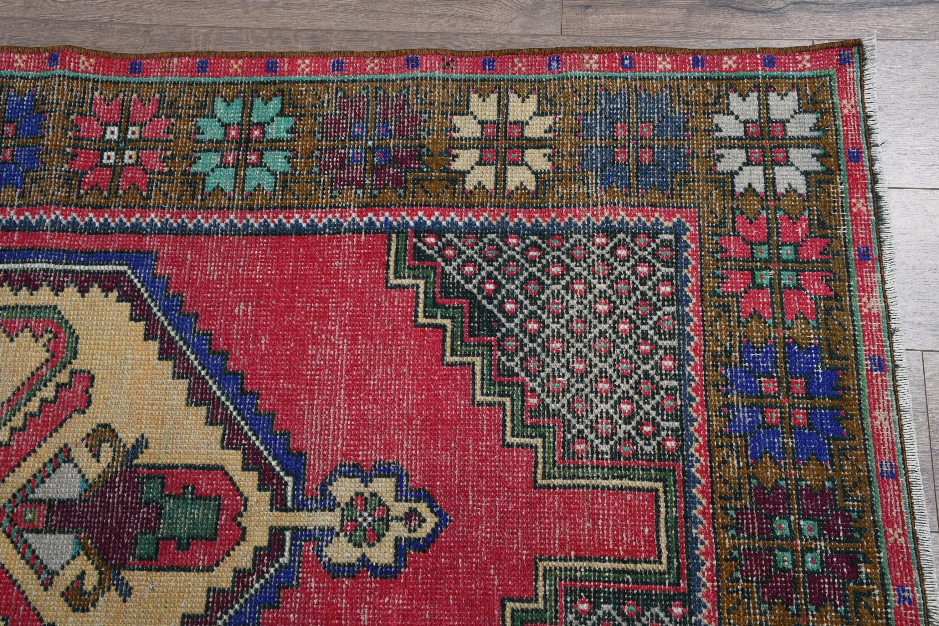 Brown Floor Rug, Turkish Rug, Cool Rug, Bohemian Rugs, Vintage Rug, Rugs for Indoor, Moroccan Rug, Living Room Rug, 3.7x6.6 ft Area Rug