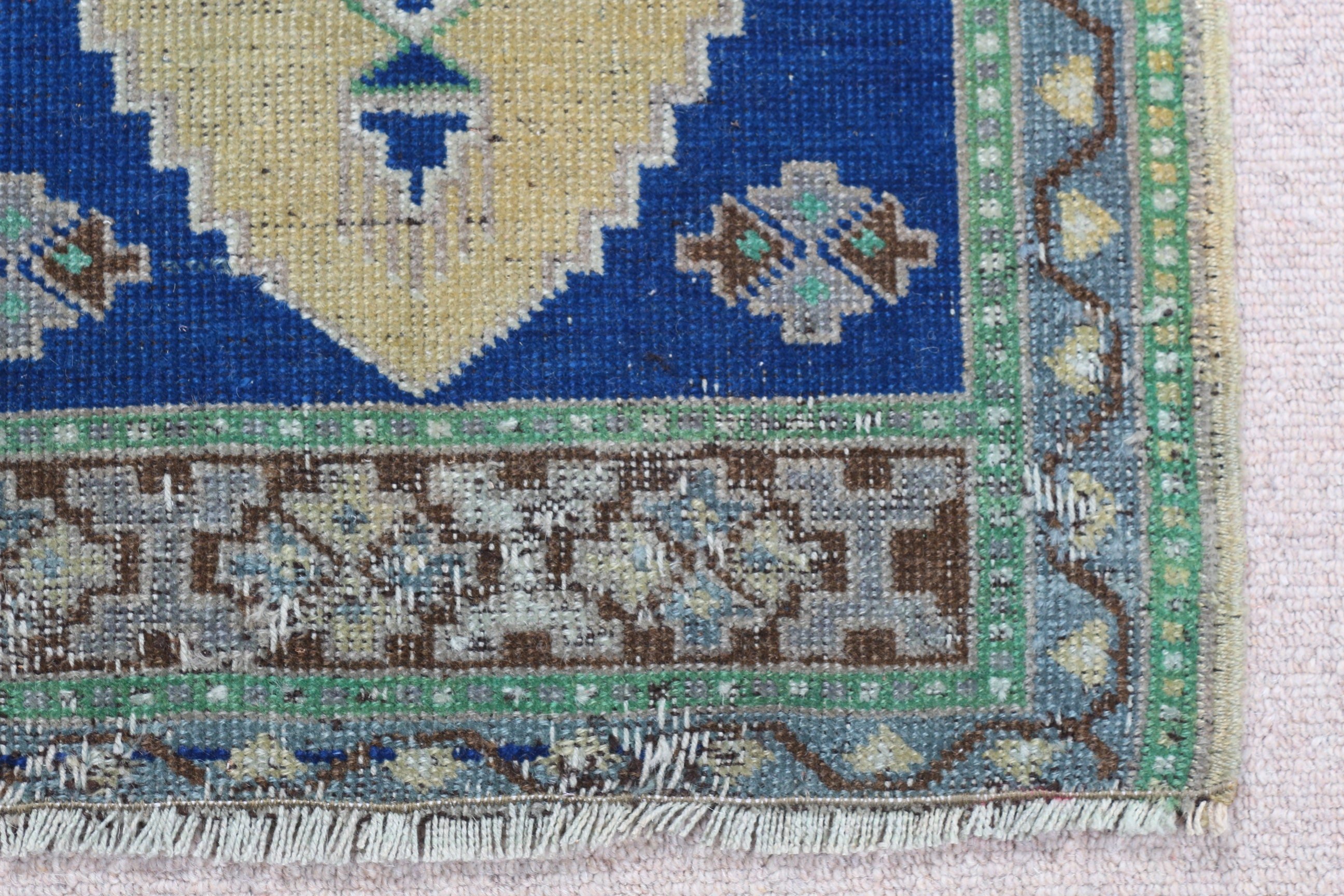 Antique Rug, Turkish Rug, Vintage Rugs, 1.7x3.1 ft Small Rugs, Wall Hanging Rugs, Old Rugs, Blue Anatolian Rugs, Bathroom Rug, Bedroom Rugs