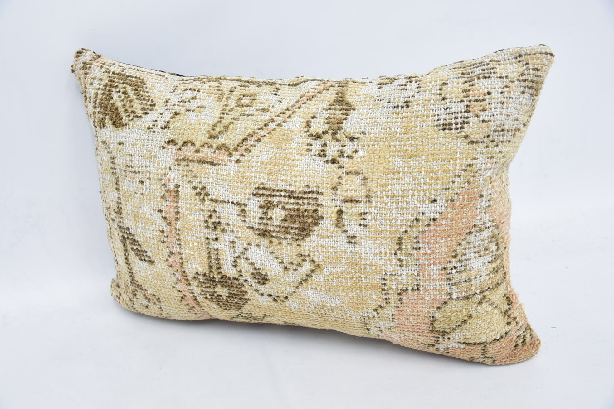 Gift Pillow, Sofa Bolster Cushion Cover, Turkish Pillow, Pillow for Sofa, Natural Cushion Cover, 16"x24" Beige Cushion Cover