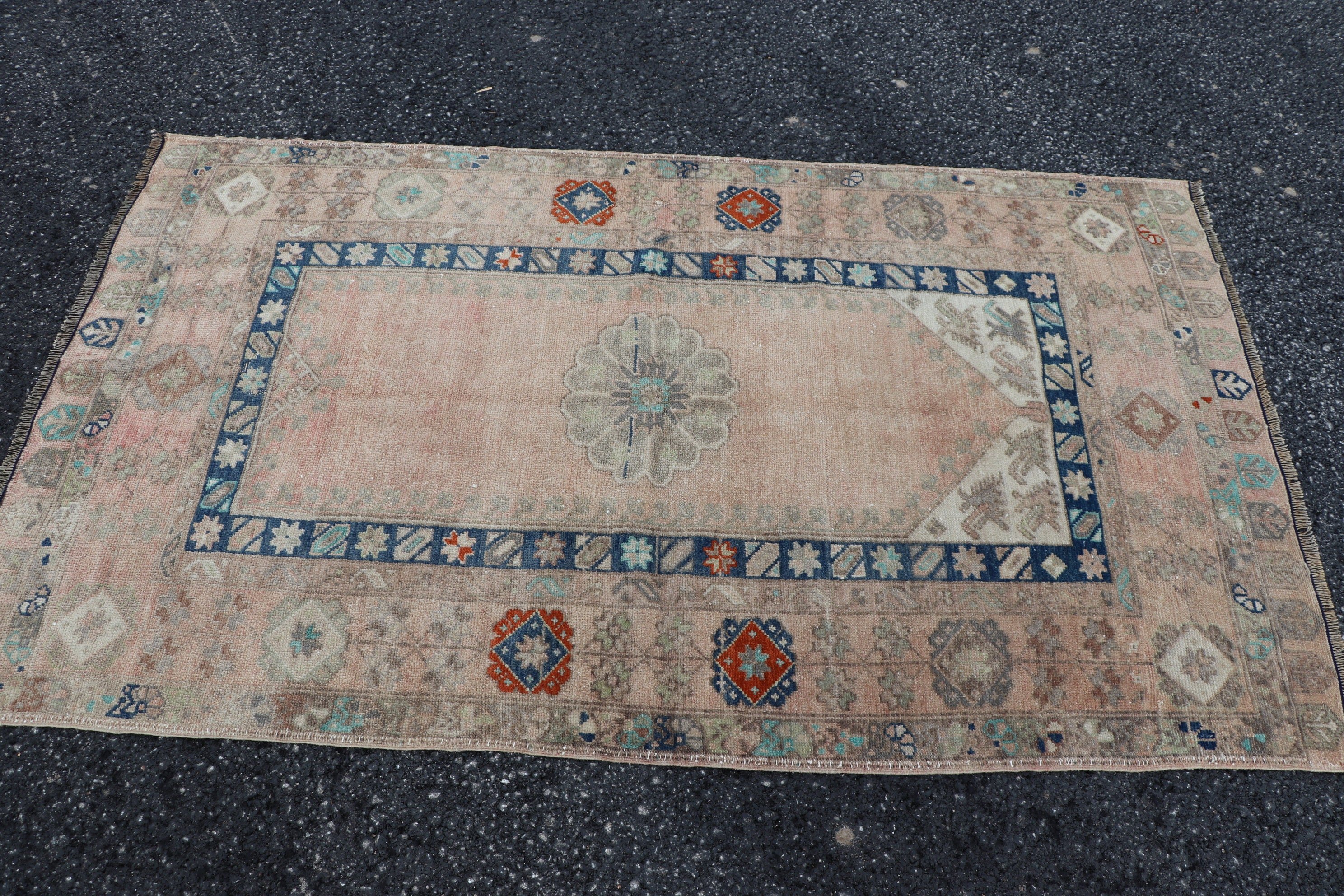 Yün Halı, Antika Halı, Turuncu Anadolu Halısı, Vintage Halı, Mutfak Halıları, Yatak Odası Halıları, 3,6x6,1 ft Accent Halı, Çocuk Halısı, Türk Halıları