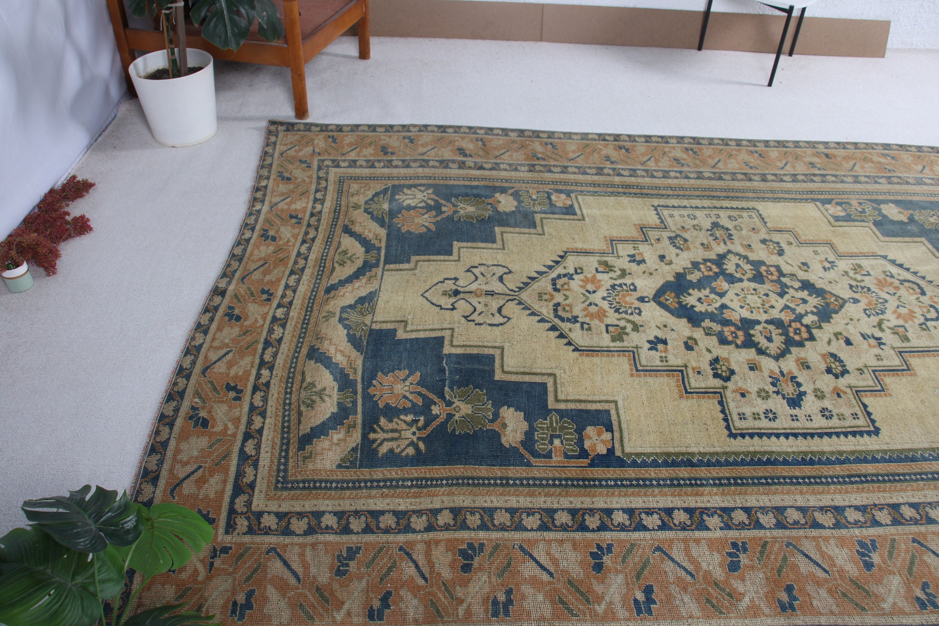 Ev Dekorasyonu Halısı, Salon Halıları, Modern Halılar, Türk Halısı, Yatak Odası Halıları, Bej Yün Halılar, Vintage Halılar, Oturma Odası Halısı, 6.6x9.6 ft Büyük Halı