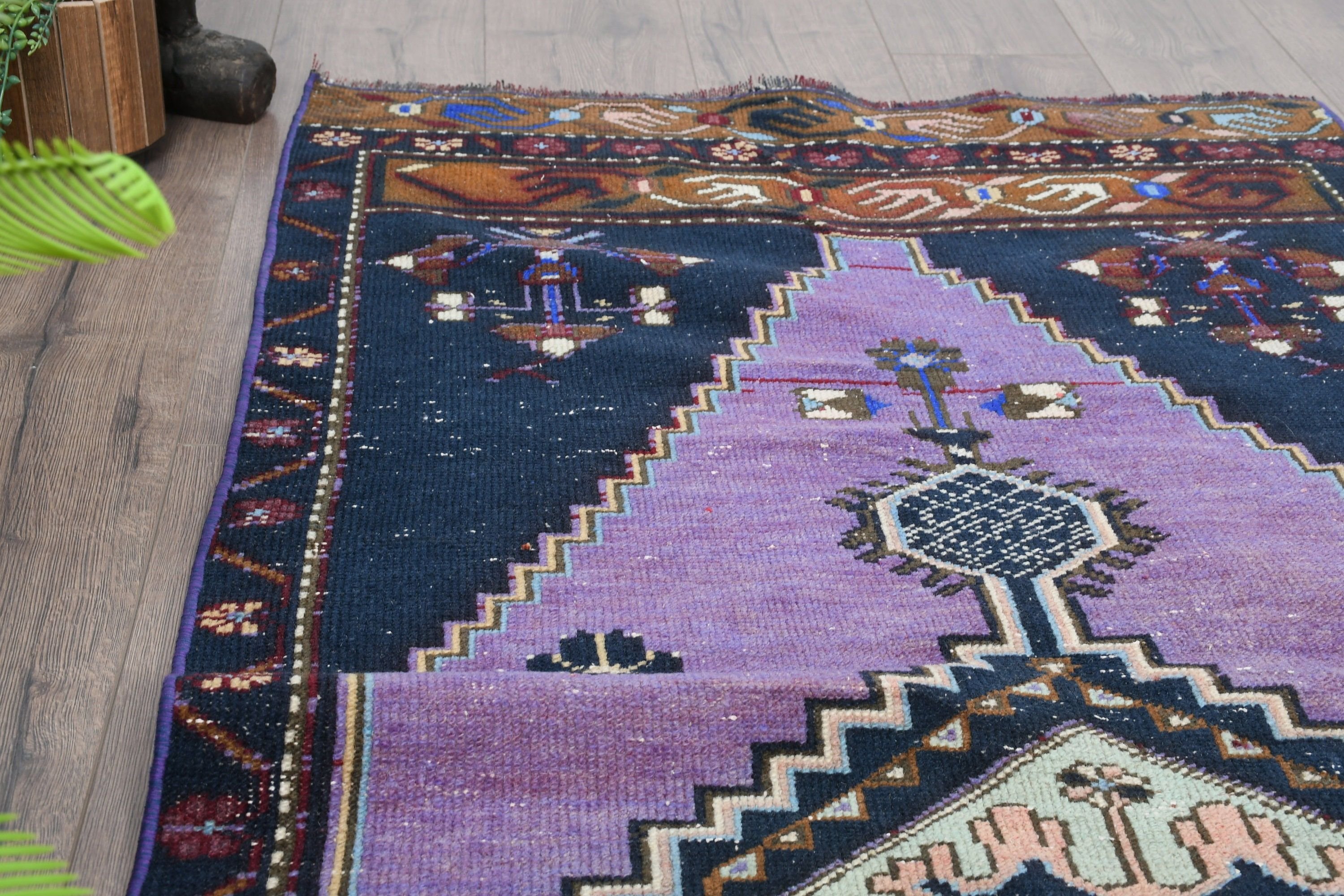 Kitchen Rug, Bedroom Rug, Turkish Rug, Vintage Rug, 3.1x7 ft Accent Rug, Purple Moroccan Rugs, Boho Rug, Antique Rugs