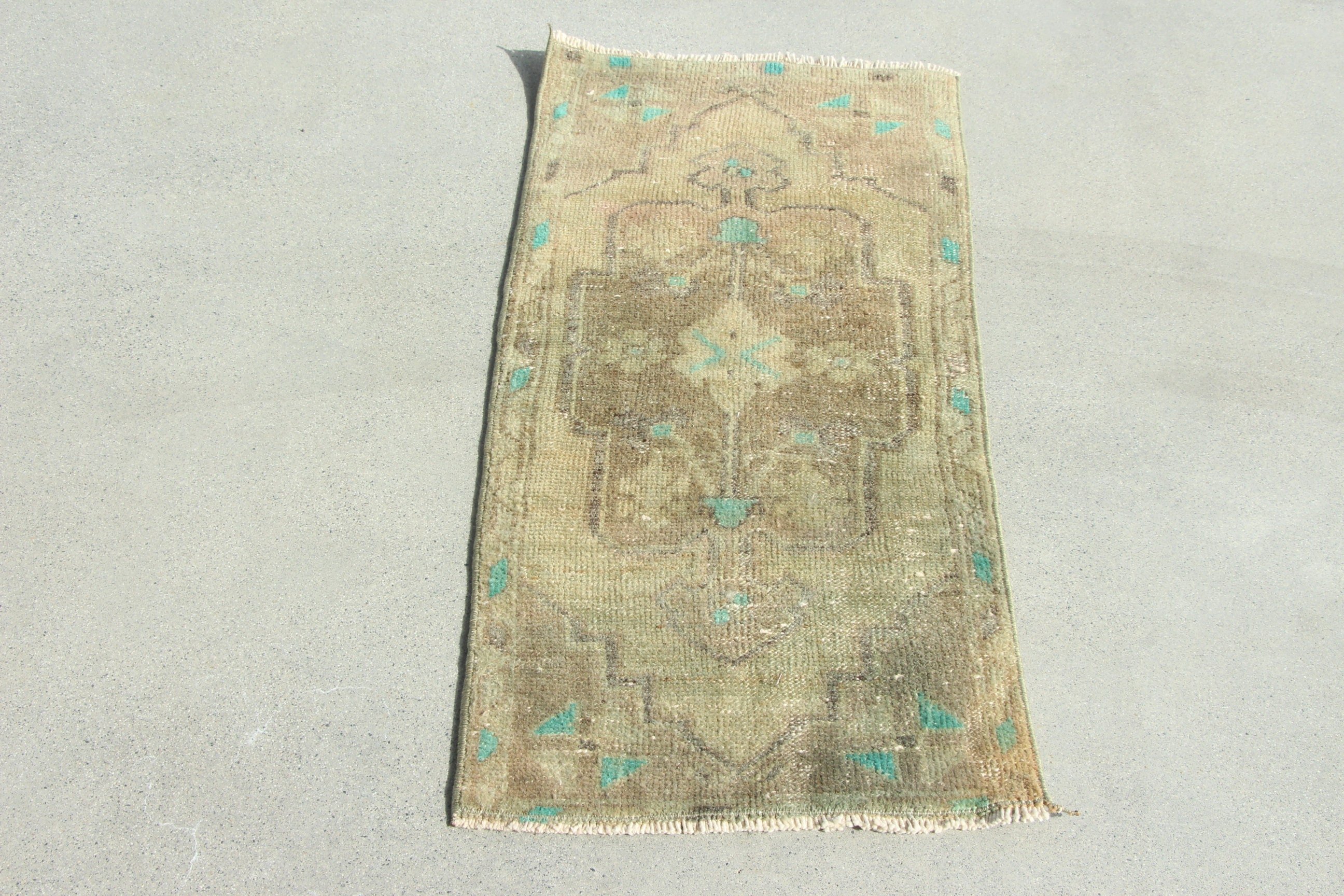 Bedroom Rug, Boho Rugs, Green Oriental Rugs, Antique Rugs, 1.5x3.4 ft Small Rugs, Turkish Rugs, Modern Rugs, Vintage Rugs, Kitchen Rugs