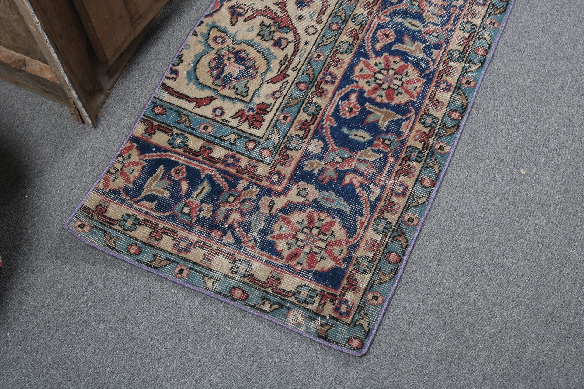 Küçük Alan Halıları, Nötr Halılar, Vintage Halı, Paspas Halısı, Türk Halısı, Açıklama Halısı, Dış Mekan Halıları, 2x3,5 ft Küçük Halı, Mavi Oryantal Halılar