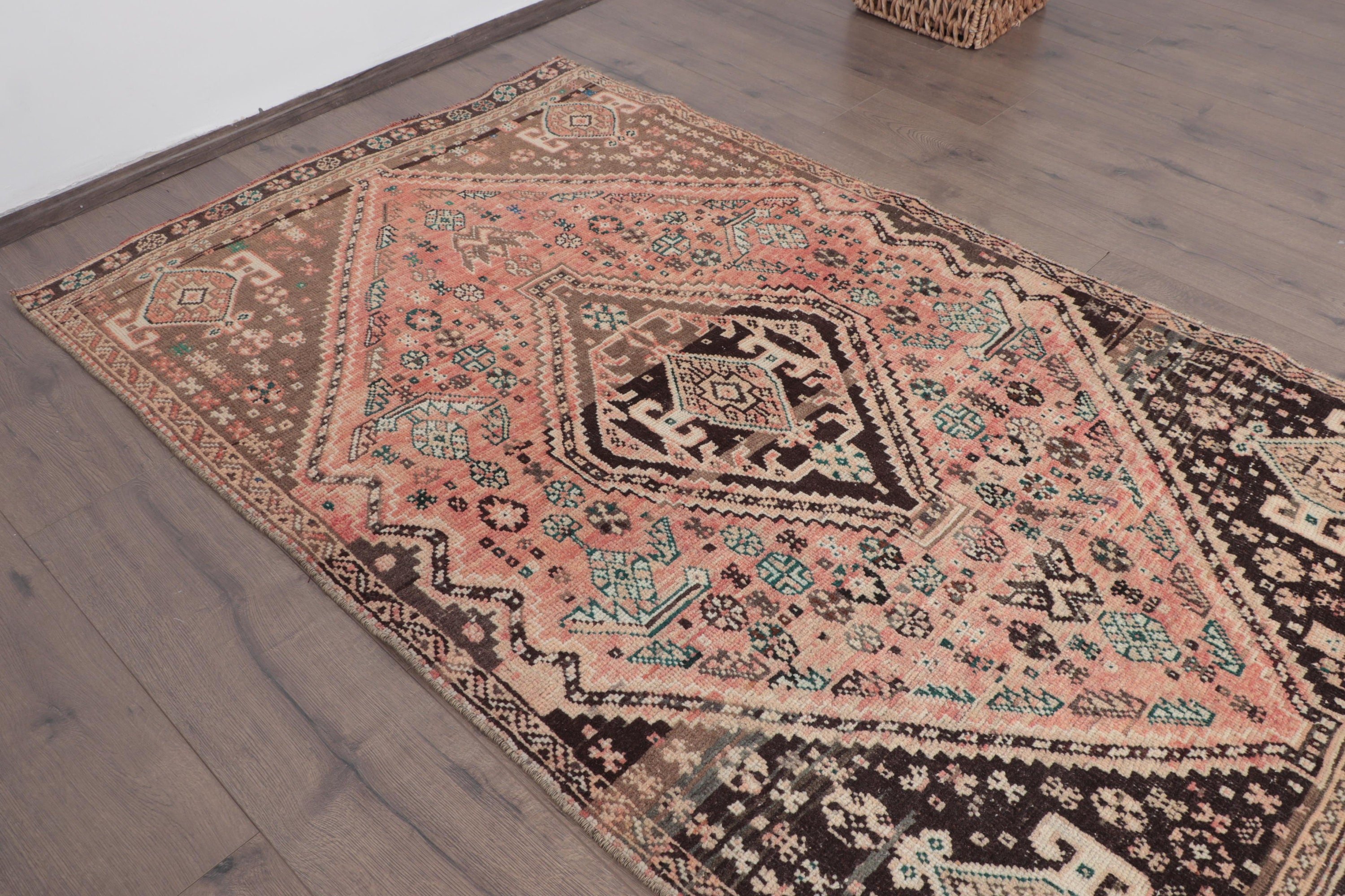 Mutfak Halıları, Boho Vurgulu Halılar, Vintage Halılar, Türk Halısı, Boho Halısı, Pembe Lüks Halılar, Yatak Odası Halıları, Kabile Halısı, 3,4x5,6 ft Vurgulu Halı