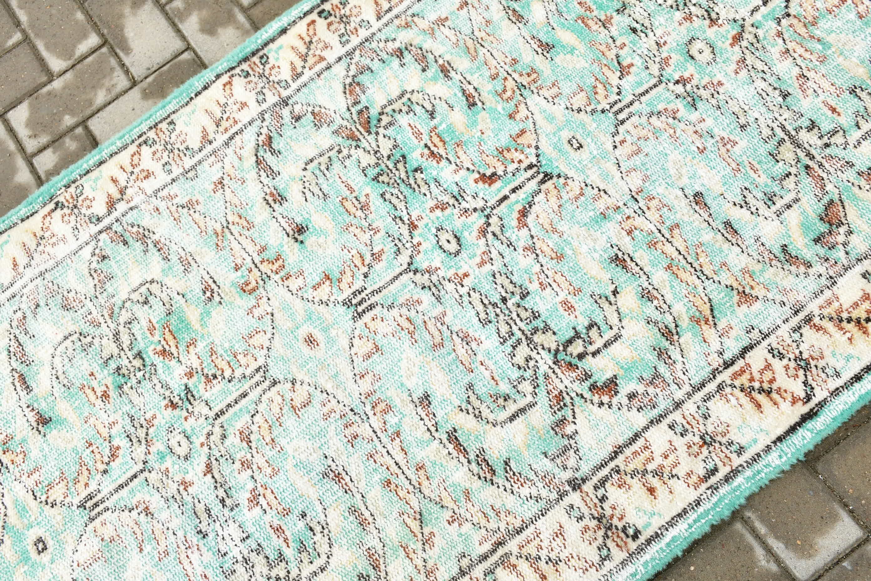 Green Bedroom Rug, Vintage Rug, Rugs for Kitchen, Kitchen Rug, Floor Rug, Anatolian Rug, Turkish Rug, Nursery Rugs, 3.1x6.1 ft Accent Rug