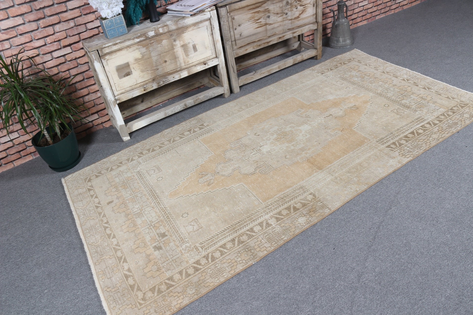 Brown Cool Rugs, Kitchen Rug, Turkish Rugs, 3.9x7.6 ft Area Rugs, Cool Rug, Rugs for Bedroom, Moroccan Rug, Vintage Rug, Dining Room Rug