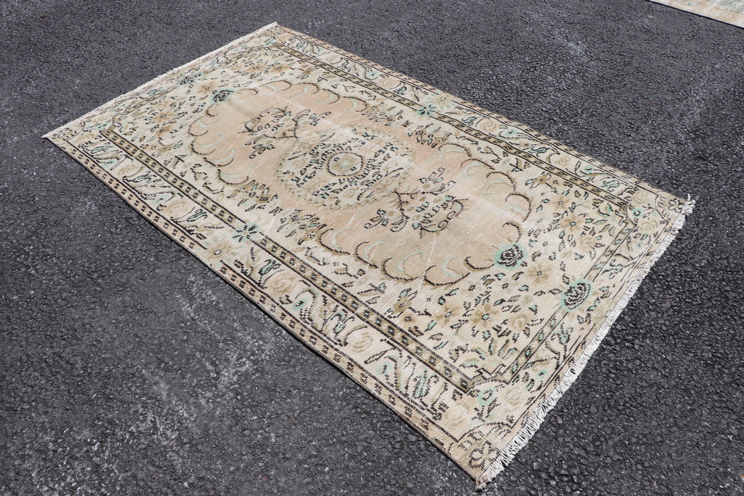 Rugs for Floor, Beige Wool Rug, Kitchen Rugs, Vintage Rug, 4.4x7.3 ft Area Rugs, Antique Rug, Turkish Rug, Living Room Rug, Bedroom Rug