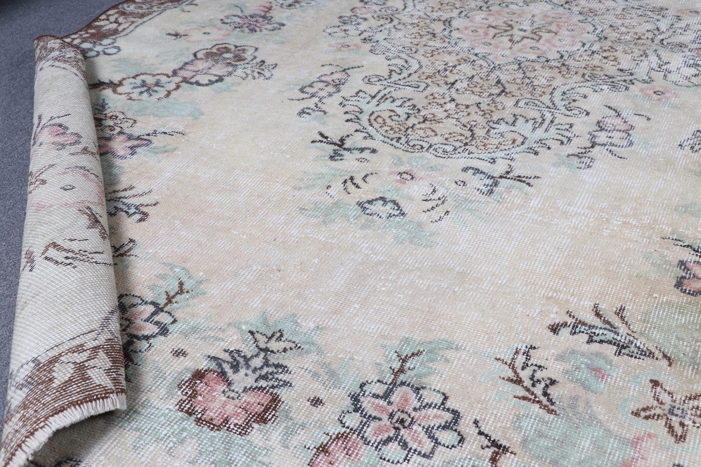 Bedroom Rug, Living Room Rug, 5.6x8.8 ft Large Rug, Vintage Rug, Antique Rug, Office Rug, Dining Room Rugs, Turkish Rug, Beige Antique Rugs