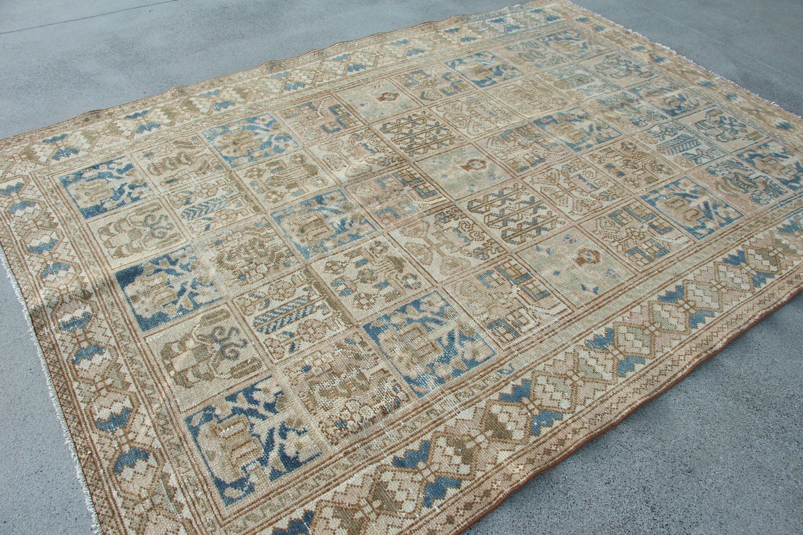 Vintage Rugs, Large Boho Rugs, Dining Room Rug, Luxury Rugs, 6.6x9.6 ft Large Rug, Beige Bedroom Rugs, Turkey Rugs, Turkish Rugs, Cool Rug