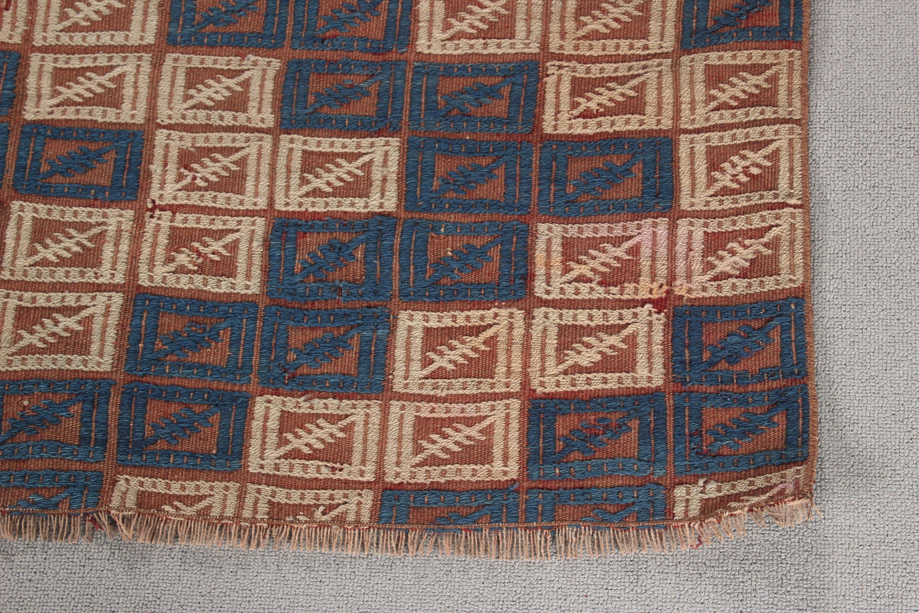 Vintage Halı, Türk Halısı, Lüks Halı, Kilim, Oryantal Halılar, Bej Oushak Halısı, 3,8x4,7 ft Accent Halıları, Yatak Odası Halıları, Boho Halısı, Giriş Halısı