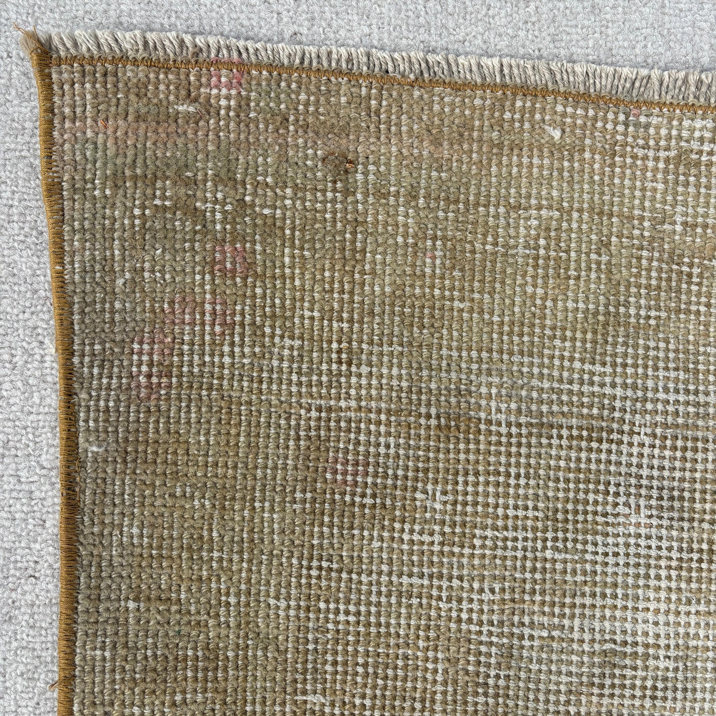 Oryantal Halı, Türk Halısı, Vintage Vurgulu Halı, Vintage Halılar, Mutfak Halısı, Bej 3.4x6.4 ft Accent Halılar