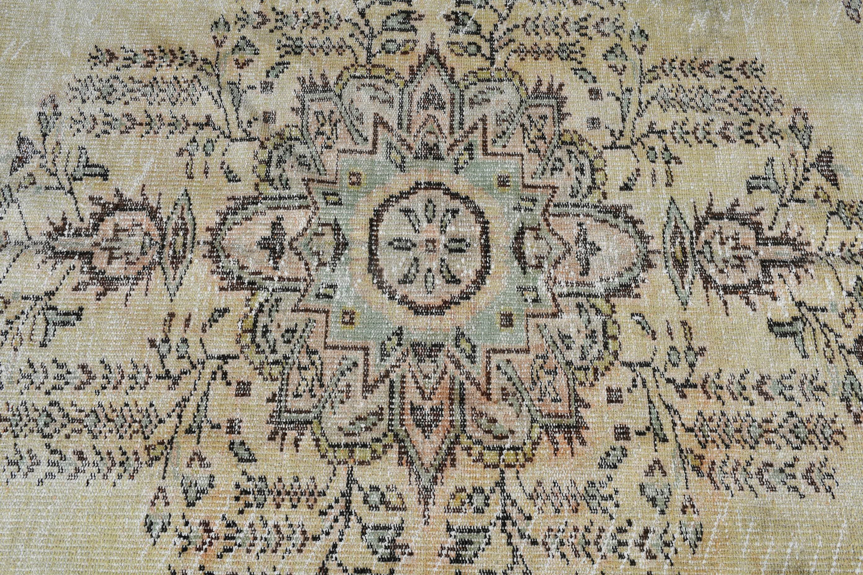 Yatak Odası Halısı, 5.9x9 ft Büyük Halı, Türk Halısı, Yün Halı, Vintage Halı, Salon Halıları, Yemek Odası Halıları, Yeşil Yer Halısı