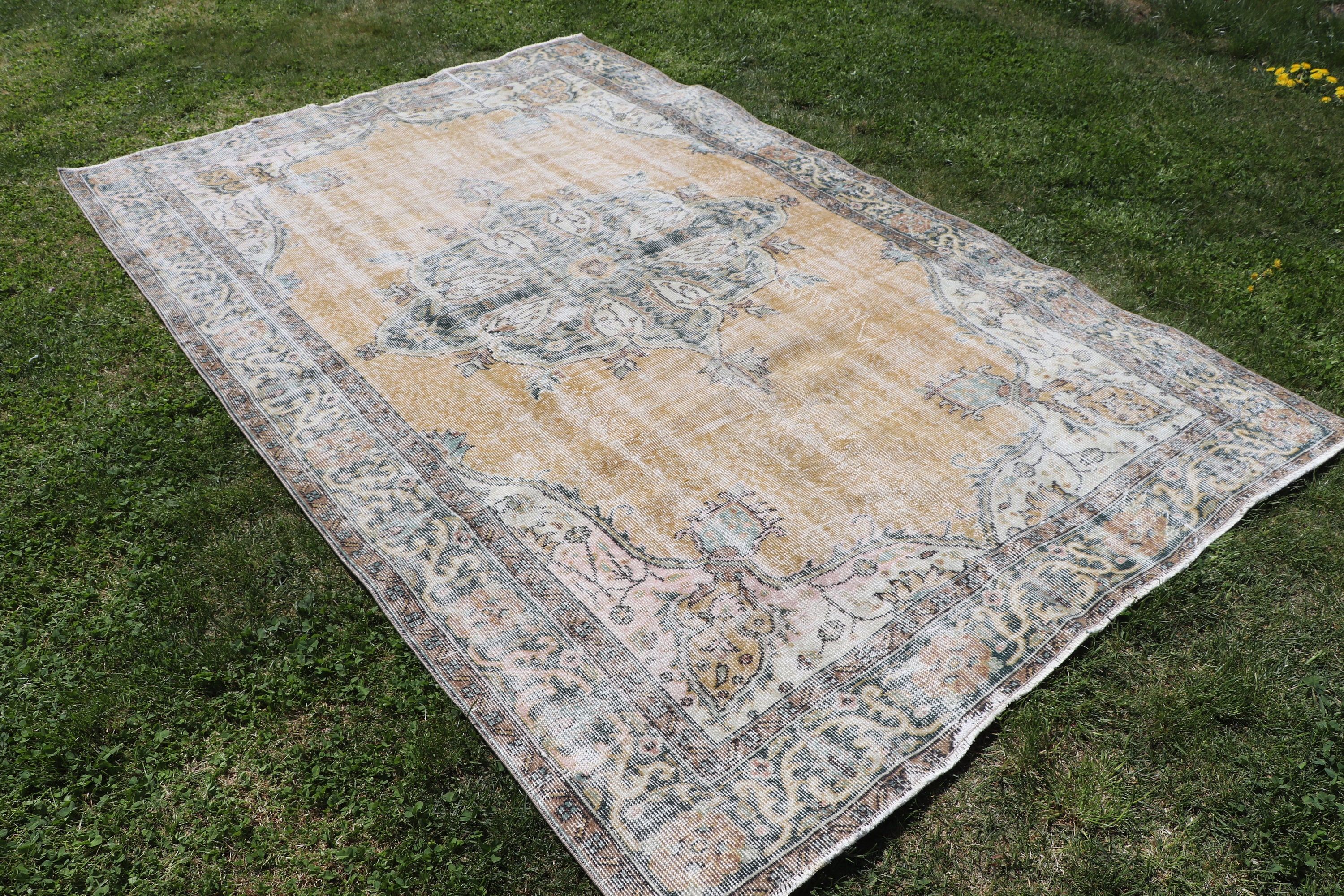 Bedroom Rug, Large Boho Rug, Boho Rug, 5.7x8.8 ft Large Rugs, Vintage Rug, Brown Anatolian Rugs, Floor Rugs, Modern Rugs, Turkish Rug