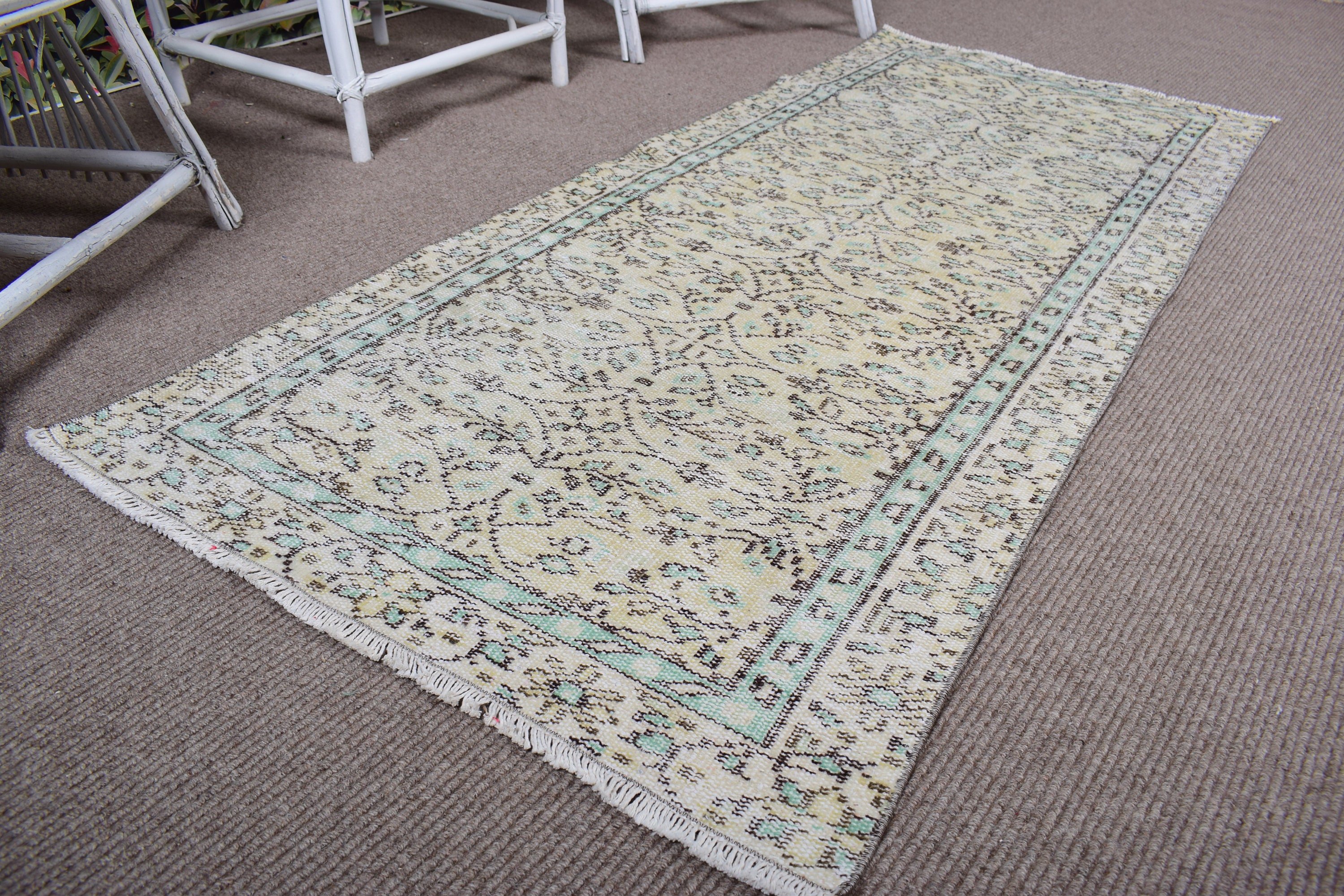 Türk Halıları, Yün Halılar, Yatak Odası Halıları, 2,8x5,9 ft Vurgulu Halılar, Vintage Dekor Halı, Anadolu Halıları, Yeşil Yatak Odası Halıları, Vintage Halılar