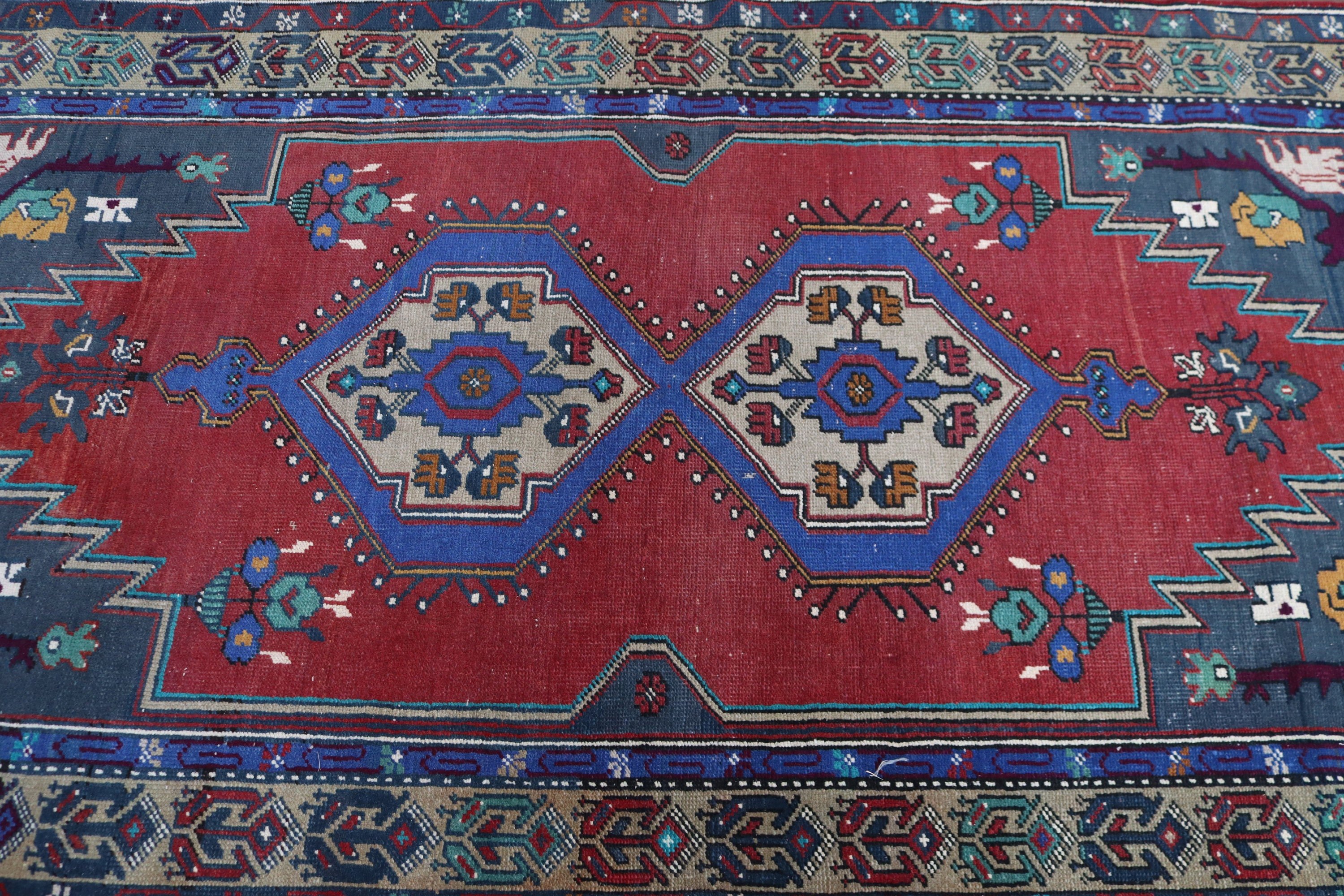 3.8x7.8 ft Alan Halısı, Kırmızı Fas Halısı, Çocuk Odası Halıları, Vintage Halı, Vintage Alan Halıları, Çocuk Odası Halısı, Modern Halı, Yatak Odası Halısı, Türk Halısı