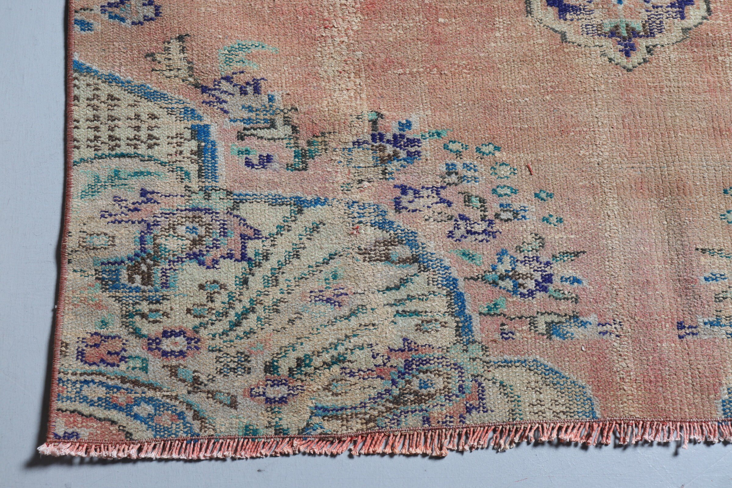 Orange Oushak Rug, Floor Rug, Turkish Rug, Vintage Rugs, Nursery Rugs, Bedroom Rugs, Moroccan Rugs, Home Decor Rugs, 4.4x7.2 ft Area Rugs