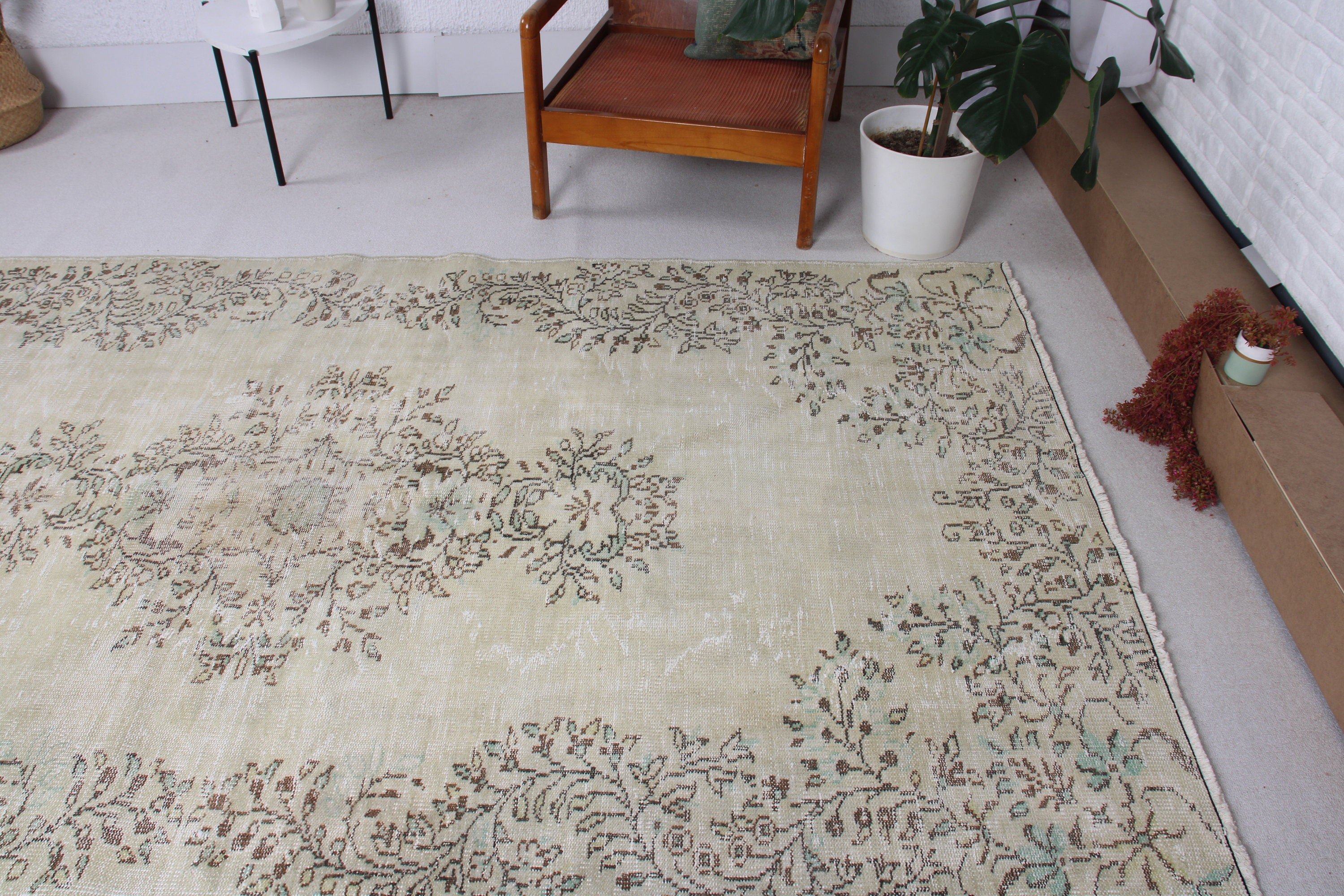 Aztec Rug, Vintage Rug, Dining Room Rug, Large Boho Rugs, 5.3x8.9 ft Large Rug, Beige Bedroom Rugs, Turkish Rugs, Neutral Rugs, Oushak Rugs