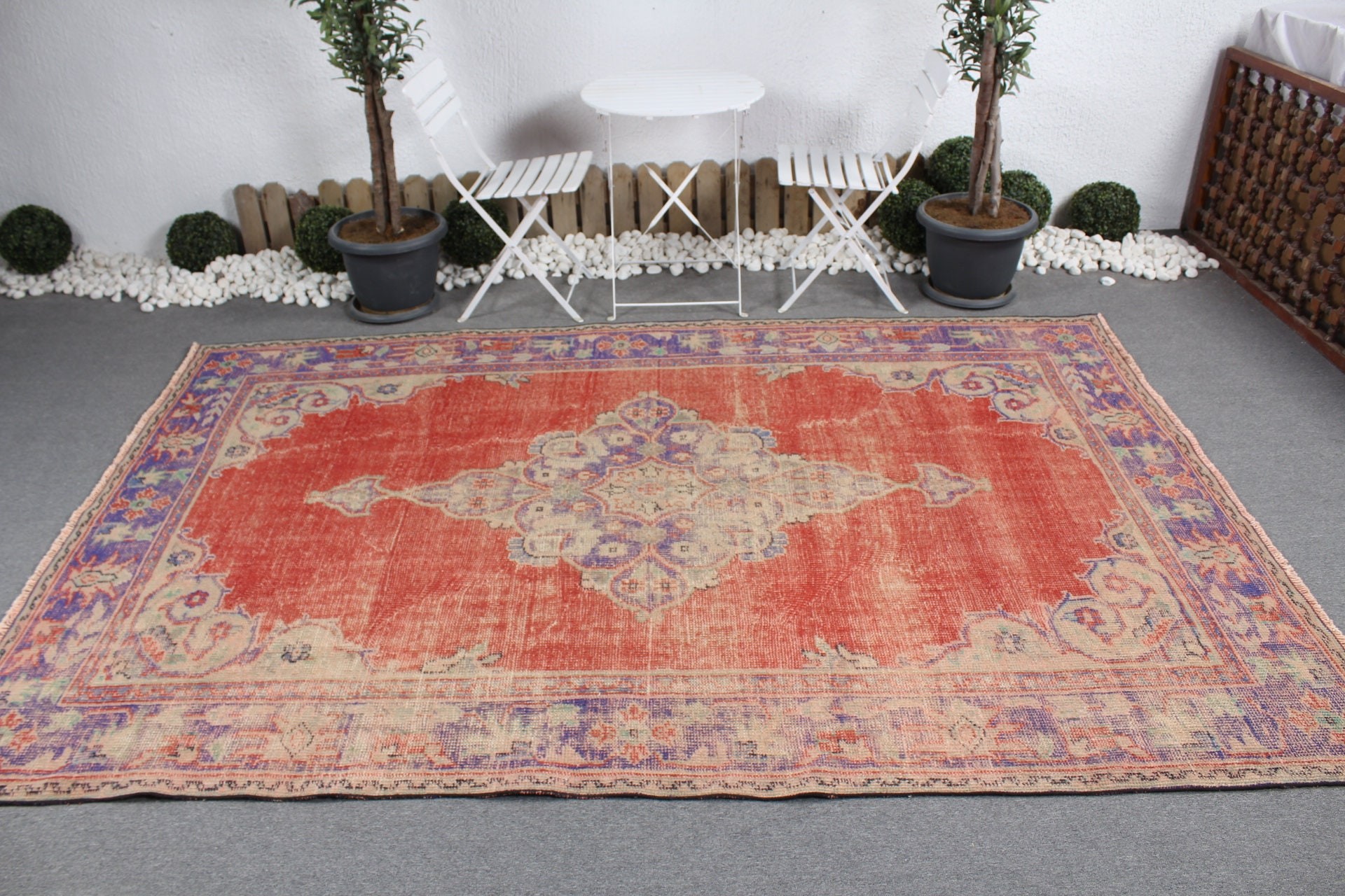 Bedroom Rug, Antique Rug, Outdoor Rug, Rugs for Salon, Red Floor Rug, Salon Rug, 6.5x9.8 ft Large Rug, Turkish Rug, Floor Rug, Vintage Rugs