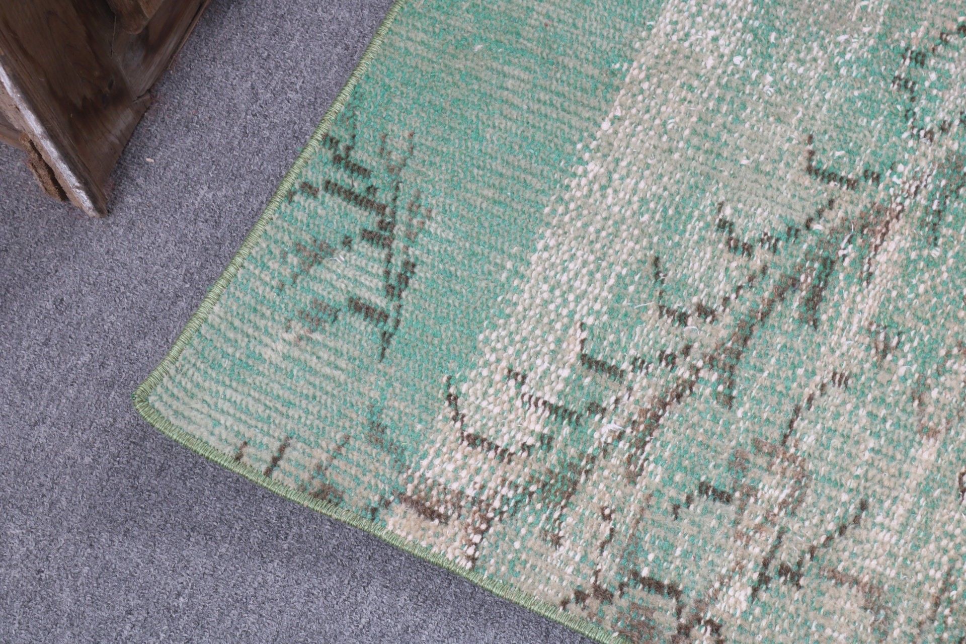 Bathroom Rug, Modern Rugs, Turkish Rugs, Green Bedroom Rugs, Home Decor Rugs, 2x3.6 ft Small Rug, Boho Rugs, Vintage Rug, Wall Hanging Rugs