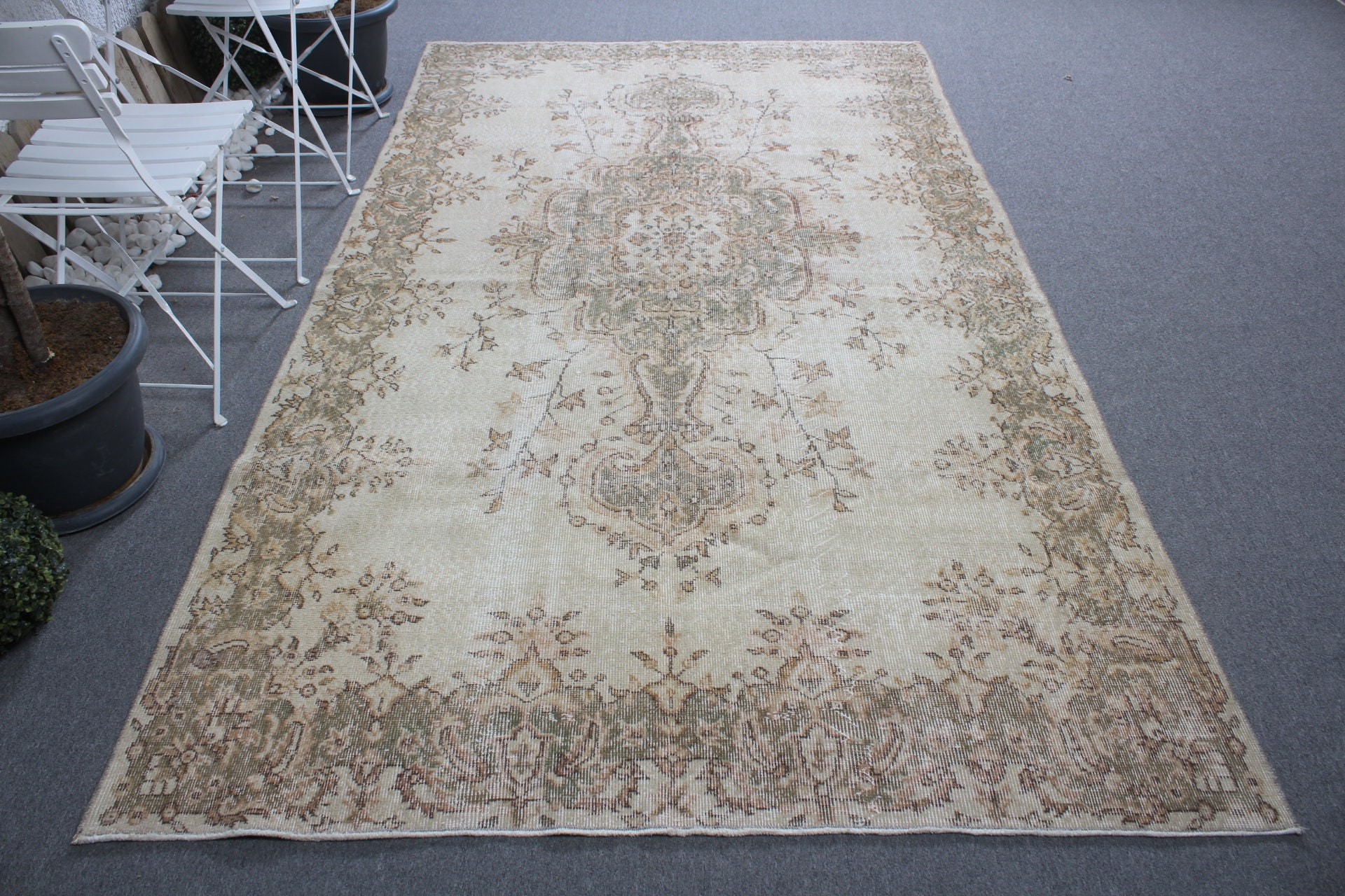 Beige Bedroom Rug, Rugs for Bedroom, Turkish Rug, Moroccan Rugs, Oriental Rugs, 5.4x9.6 ft Large Rug, Old Rug, Vintage Rug, Living Room Rug